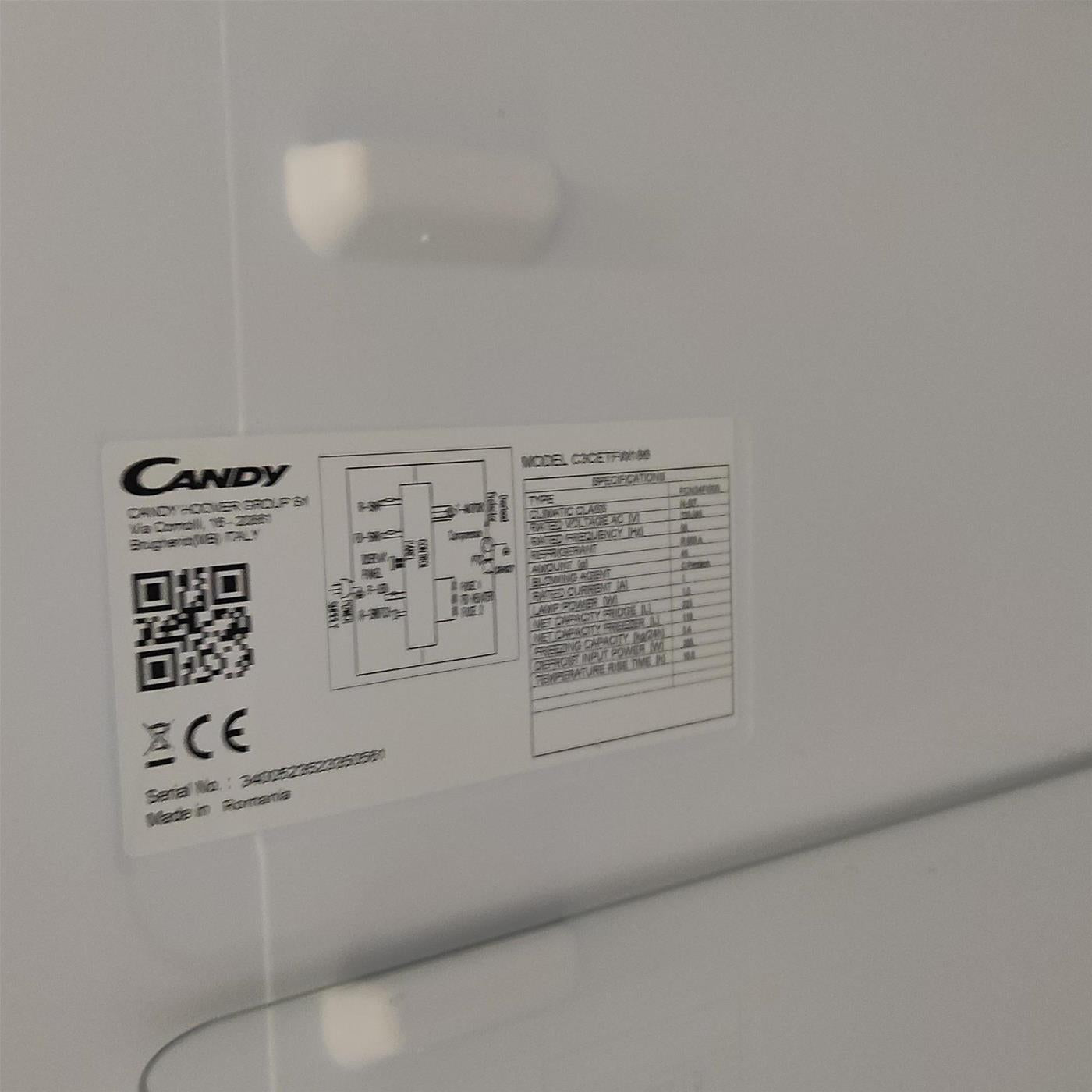 Frigorifero Candy Fresco C3CETFW186 Libera installazione 342 L