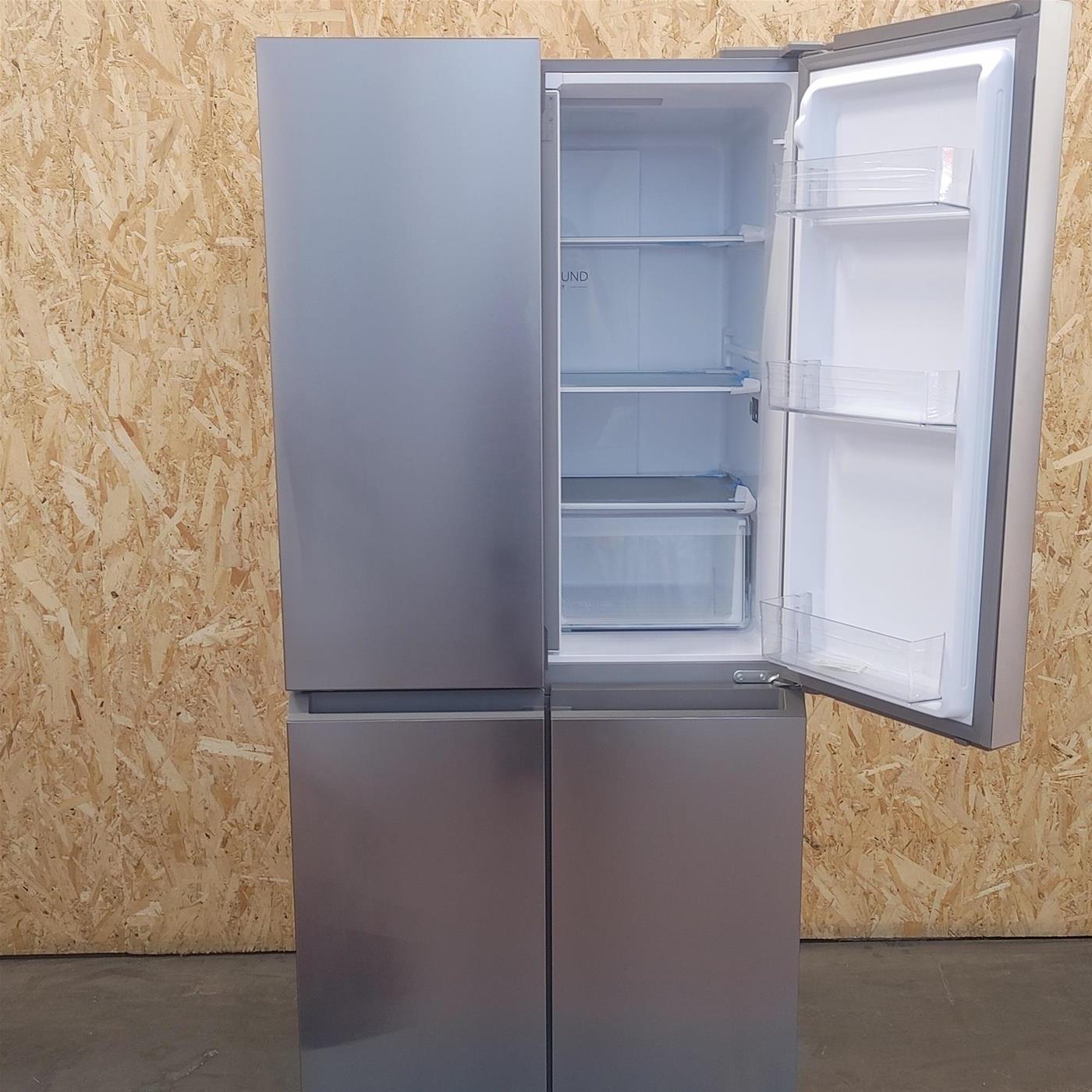 Frigorifero side-by-side Haier Cube 83 Serie 3 HCR3818ENMM Libera installazione 467 LE Platinum, Acciaio inossidabile