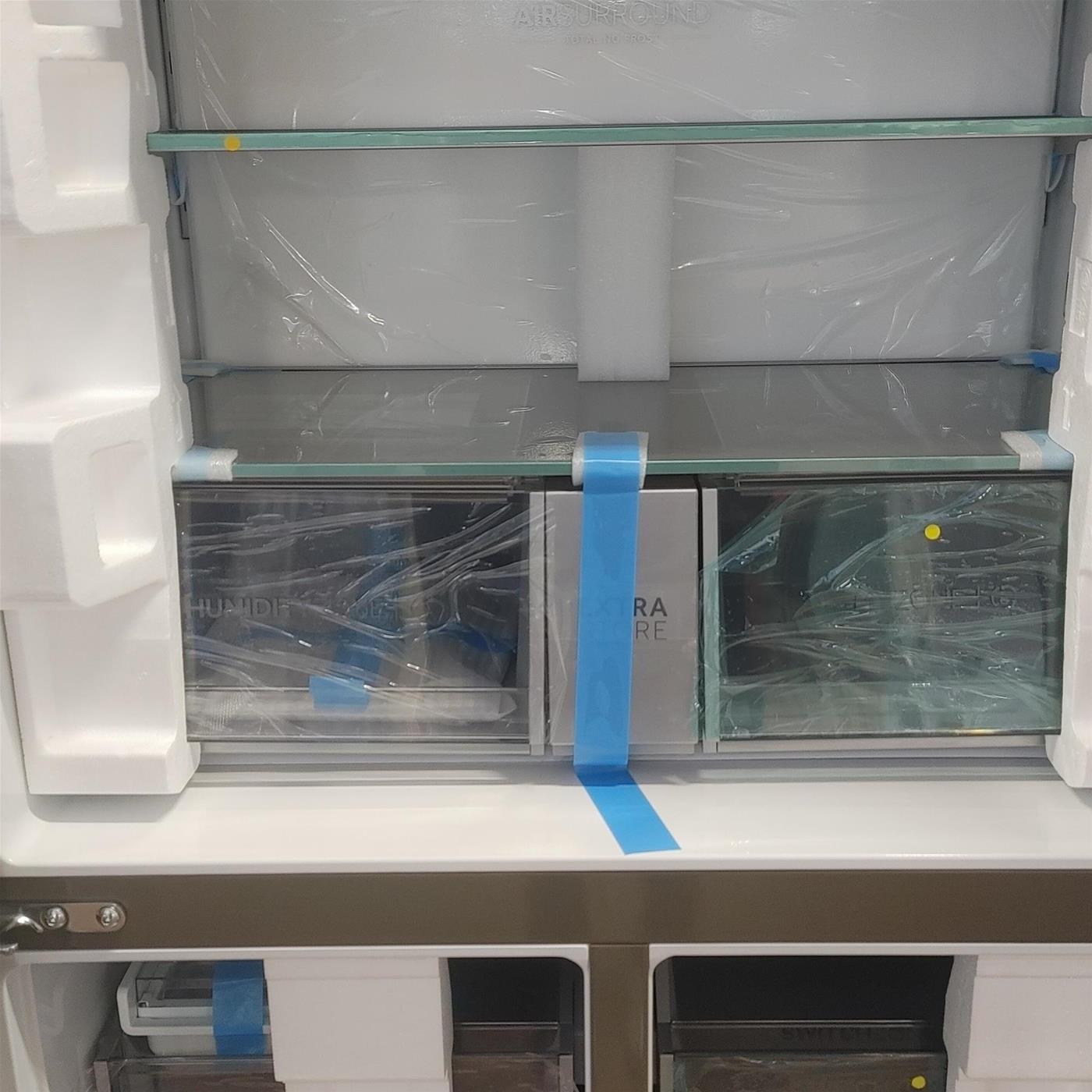 Frigorifero side-by-side Haier Cube 90 Serie 7 HCR7918ENMP Libera installazione 629 LE Platinum, Acciaio inossidabile