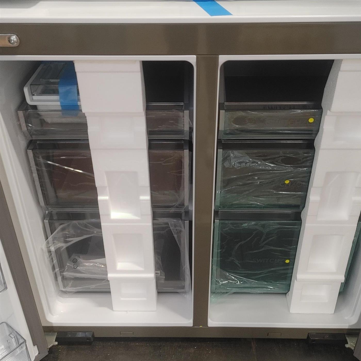 Frigorifero side-by-side Haier Cube 90 Serie 7 HCR7918ENMP Libera installazione 629 LE Platinum, Acciaio inossidabile