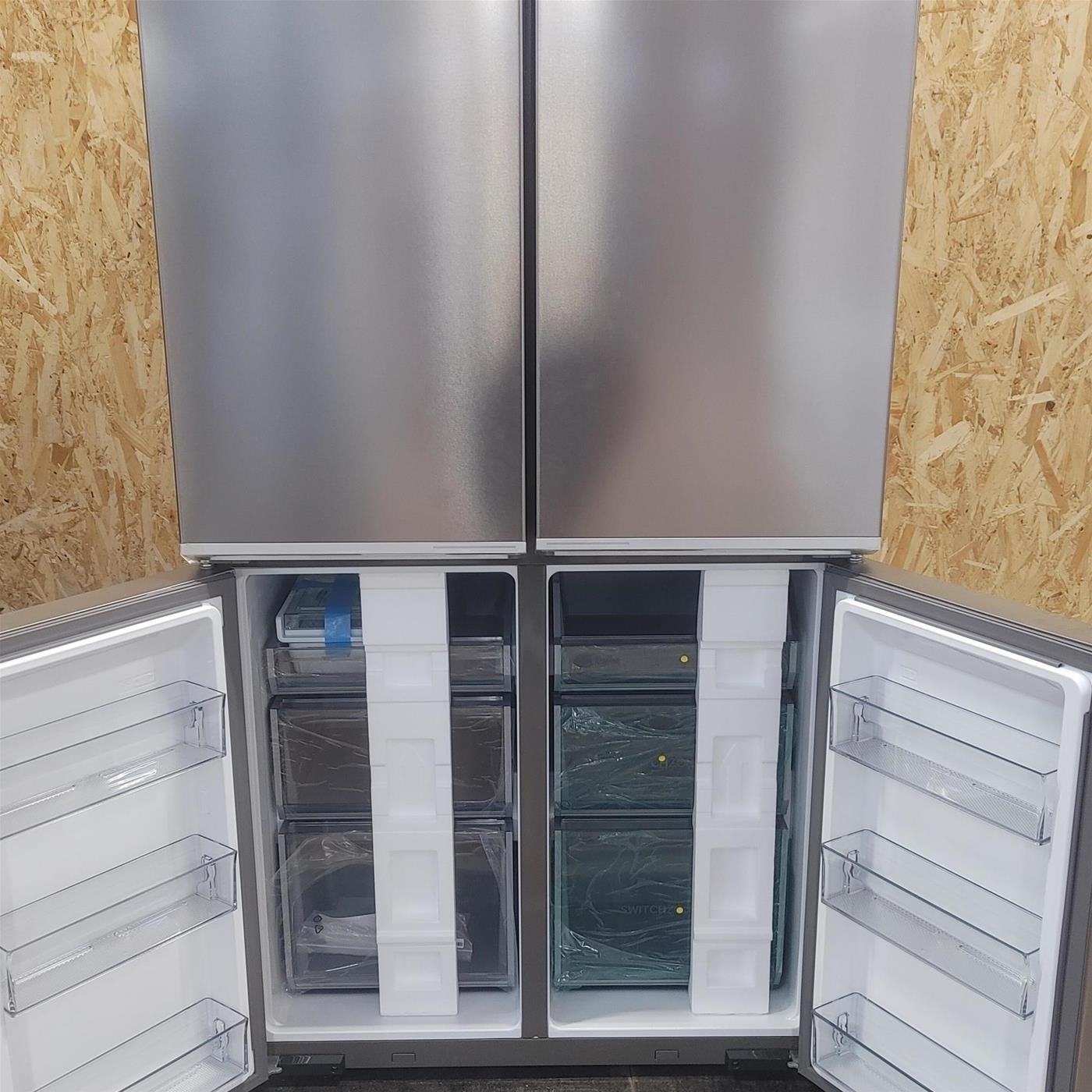 Frigorifero side-by-side Haier Cube 90 Serie 7 HCR7918ENMP Libera installazione 629 LE Platinum, Acciaio inossidabile