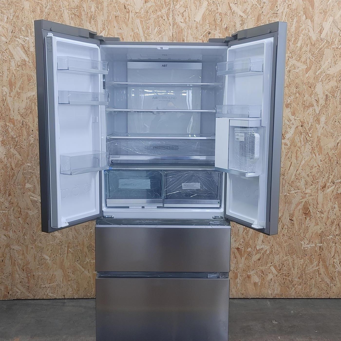 Haier FD 83 Serie 7 HFW7819EWMP frigorifero side-by-side Libera installazione 537 LE Platino, Acciaio inossidabile