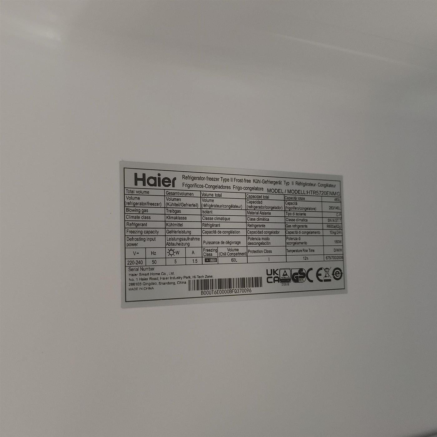 Frigorifero Haier 3D 70 Serie 5 HTR5720ENMG 483 L