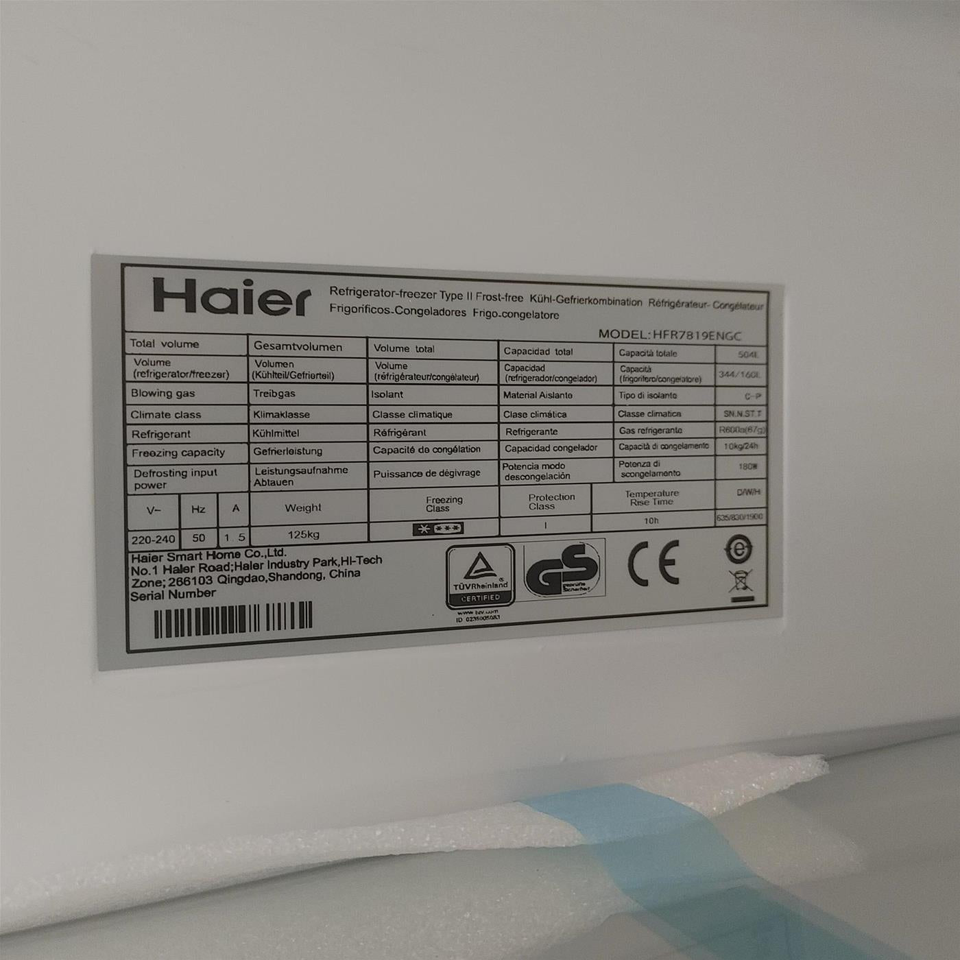 Frigorifero Haier HFR7819ENGC Libera installazione 504 L