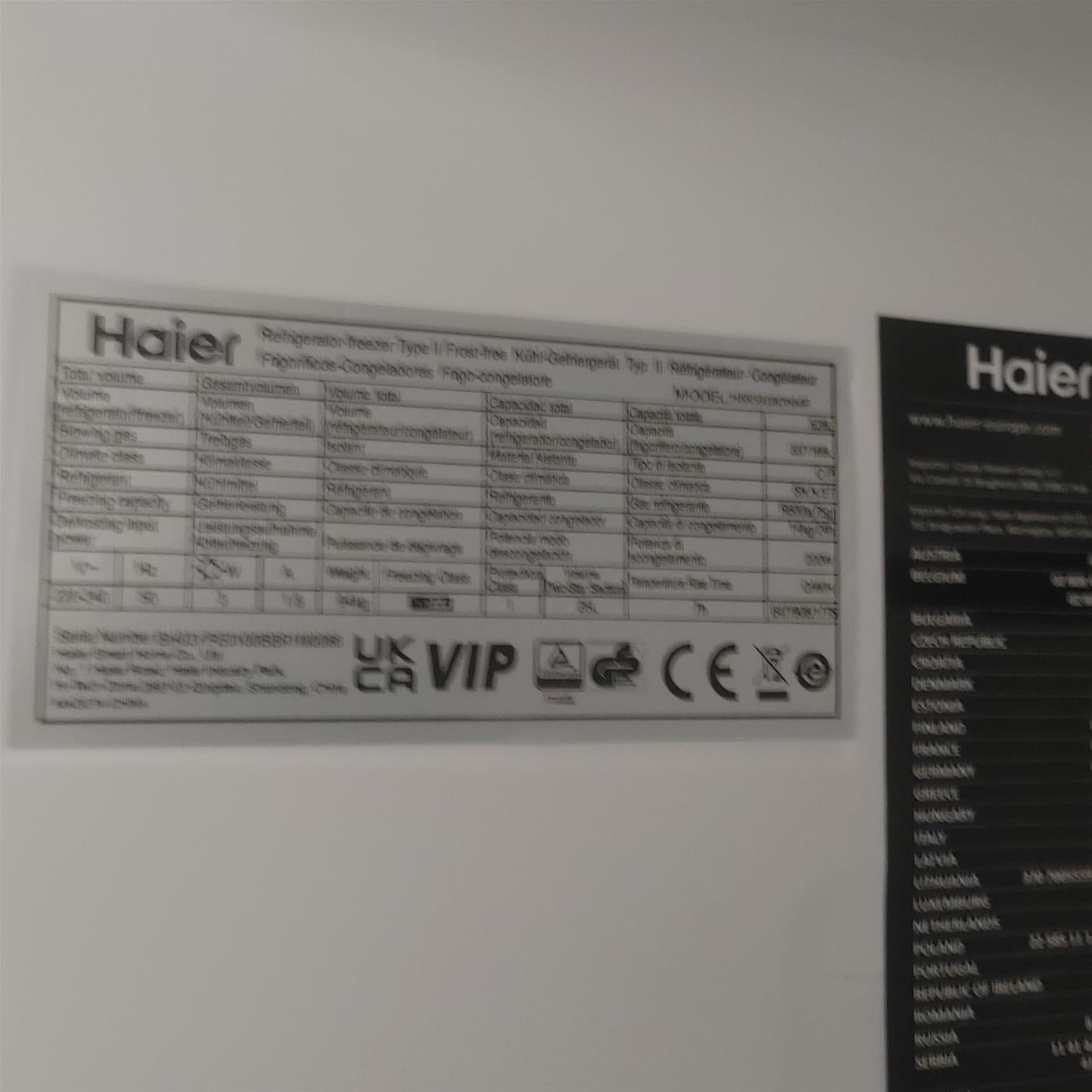 Frigorifero Haier HSR5918DNMP Side by Side 528 L