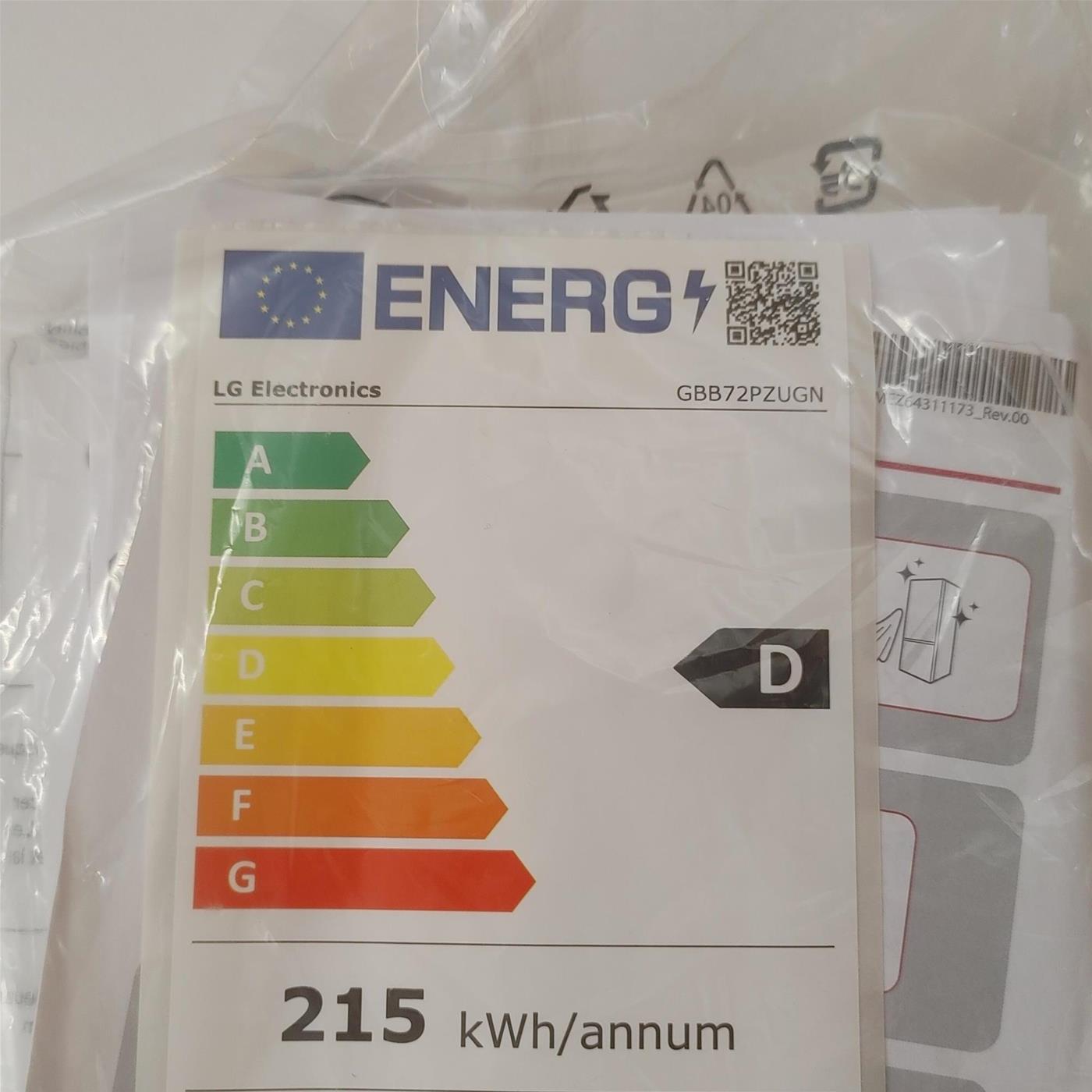 Frigorifero LG GBB72PZUGN.APZQEUR 384 L