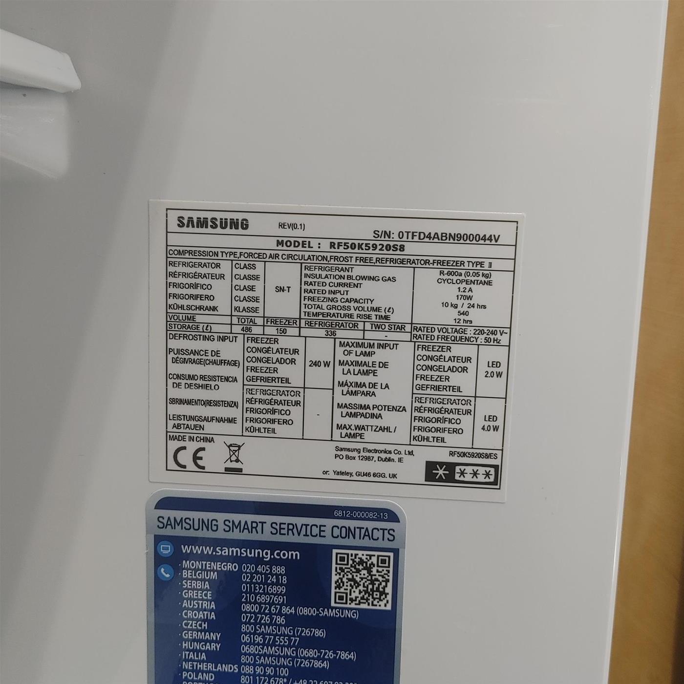 Frigorifero Samsung RF50K5920S8 Side-by-side 535 L