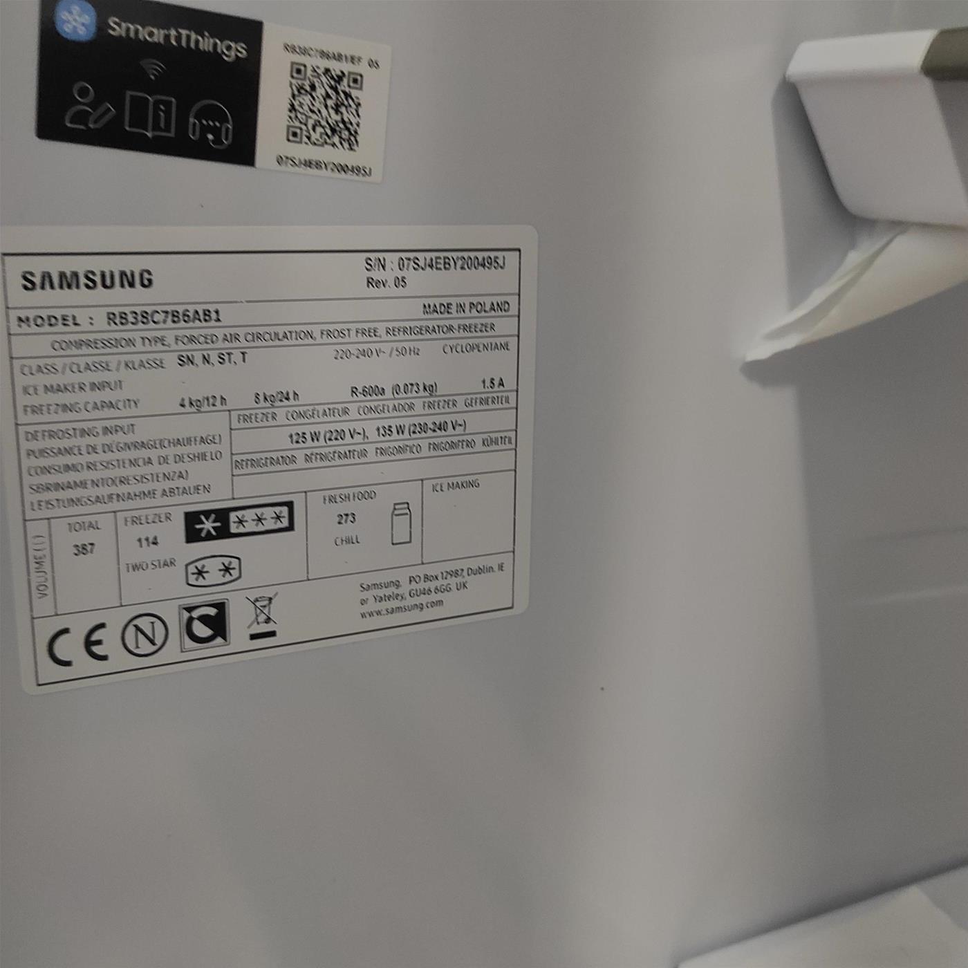 Frigorifero Combinato Samsung BESPOKE AI RB38C7B6AB1 387 L