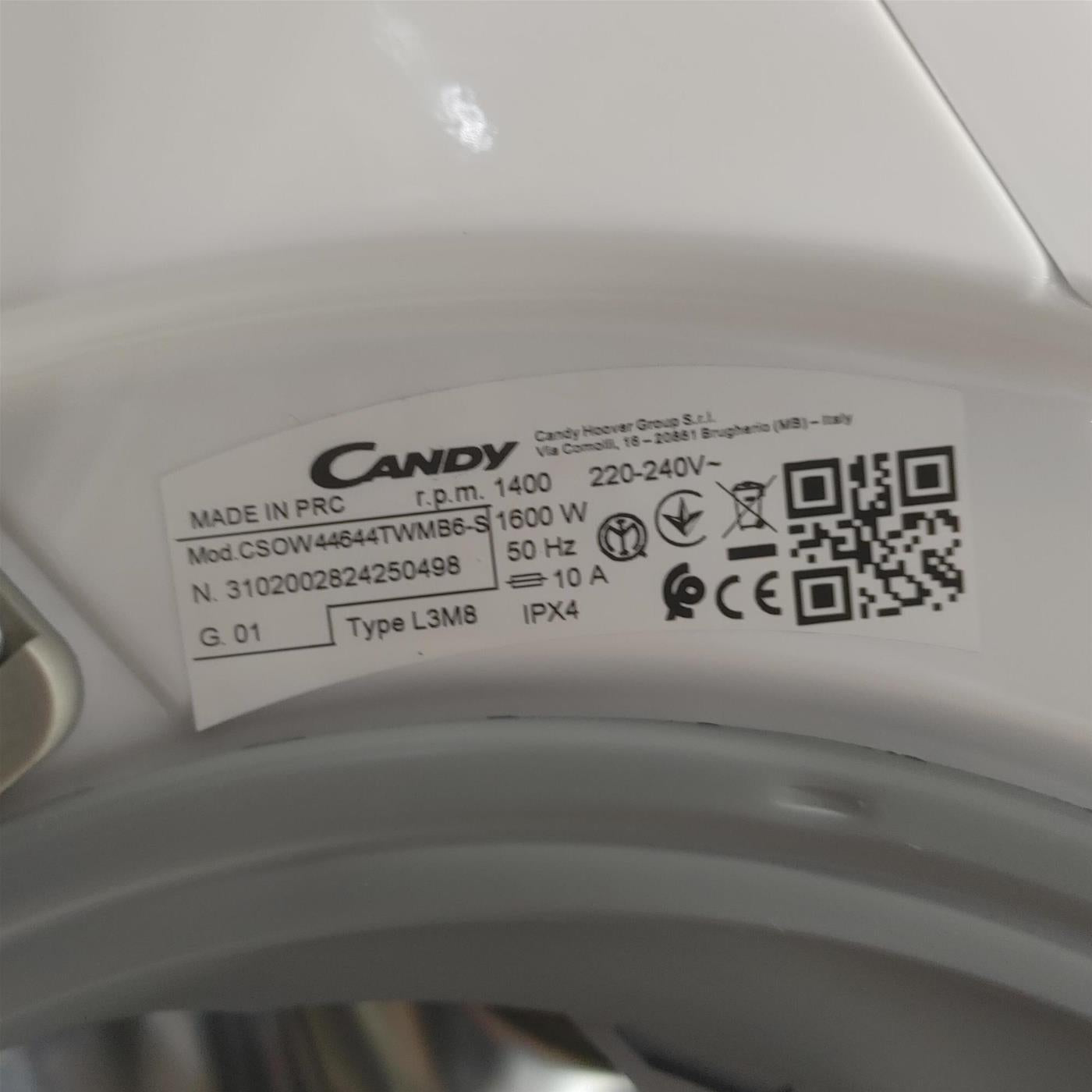 Lavasciuga Slim Candy Smart Pro CSOW44644TWMB6-S Inverter Wi-Fi  Classe A 6/4 Kg