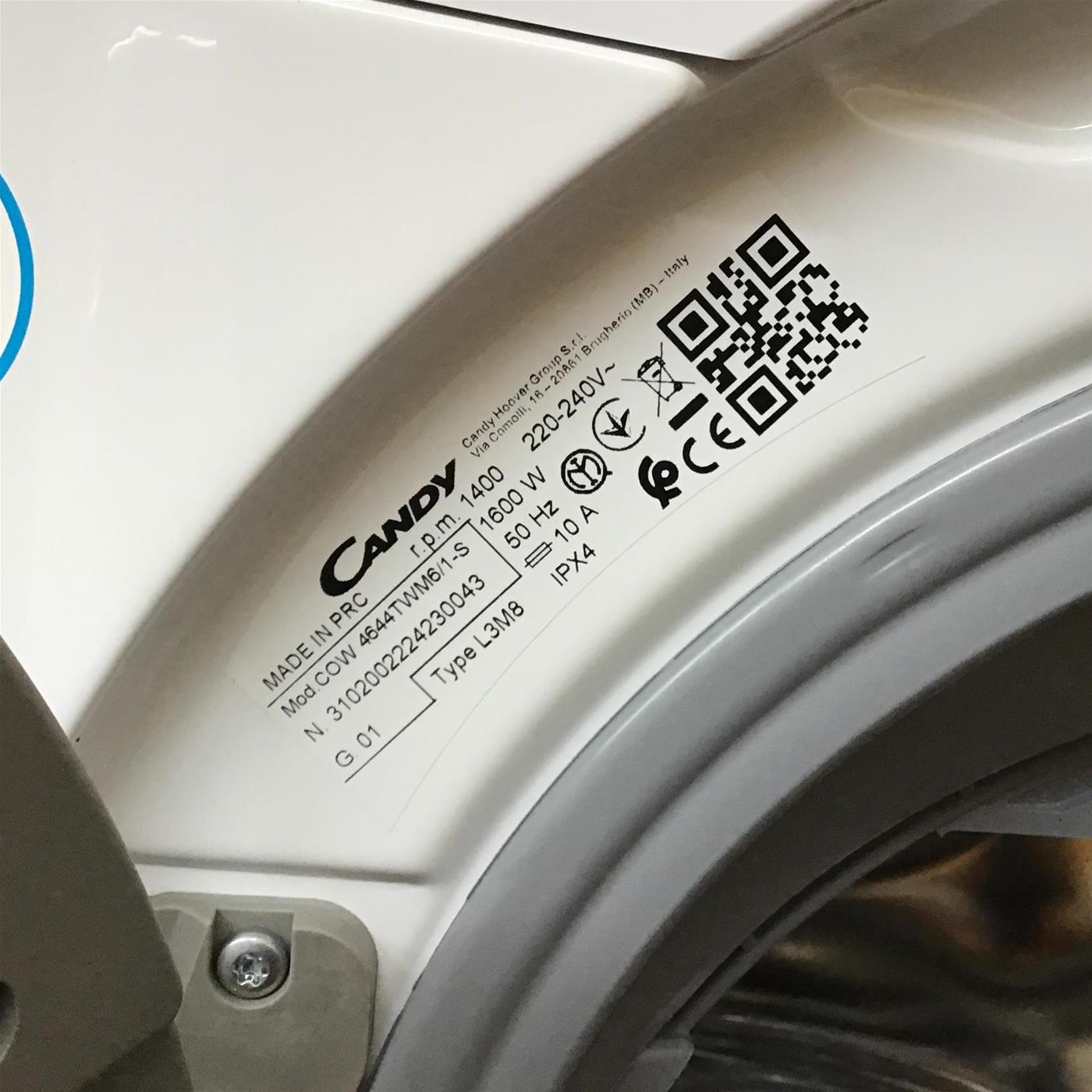 Lavasciuga Slim Candy Smart Pro COW 4644TWM6/1-S Inverter Wi-Fi 6/4 Kg