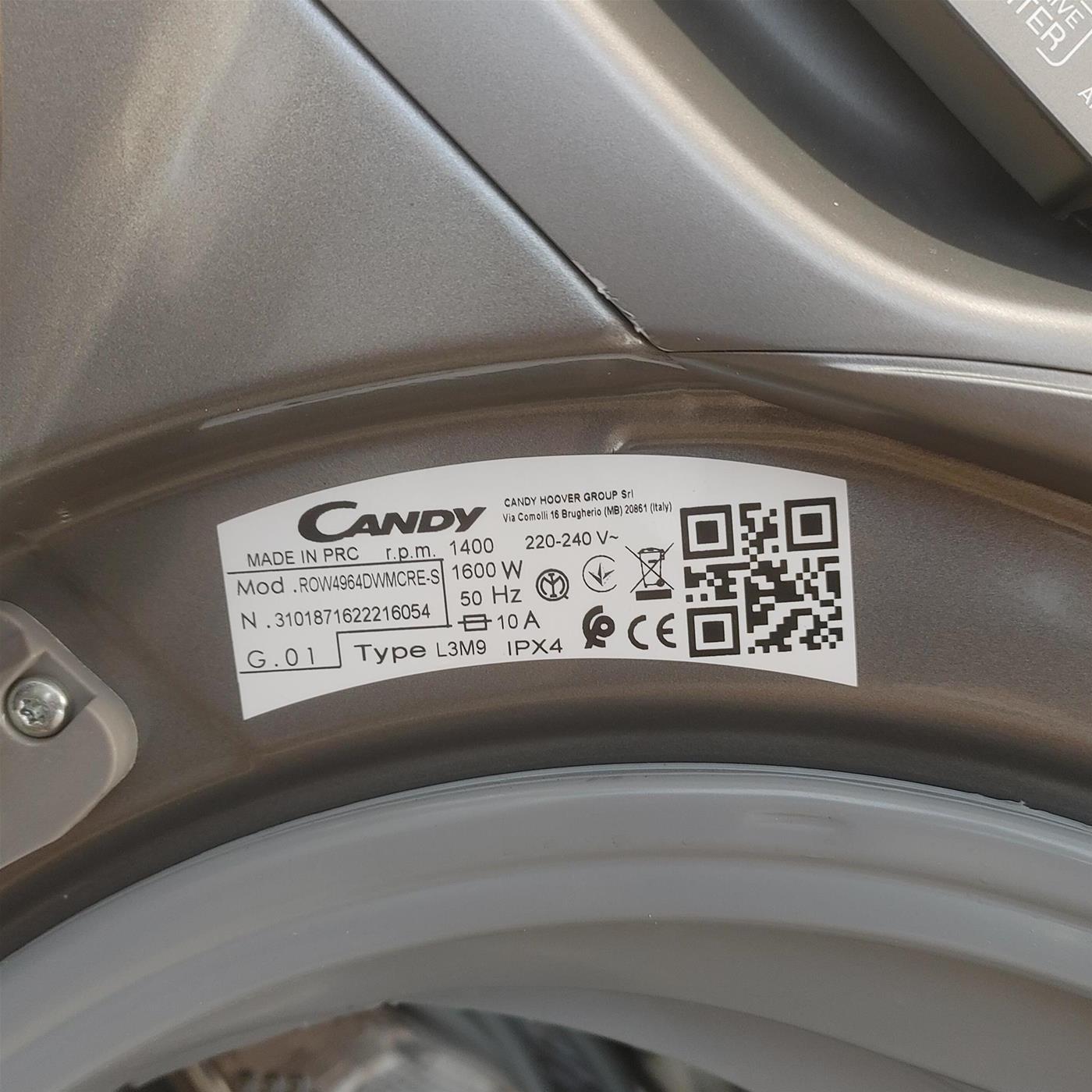 Lavasciuga Candy RapidÓ ROW4964DWMCRE-S 9 Kg