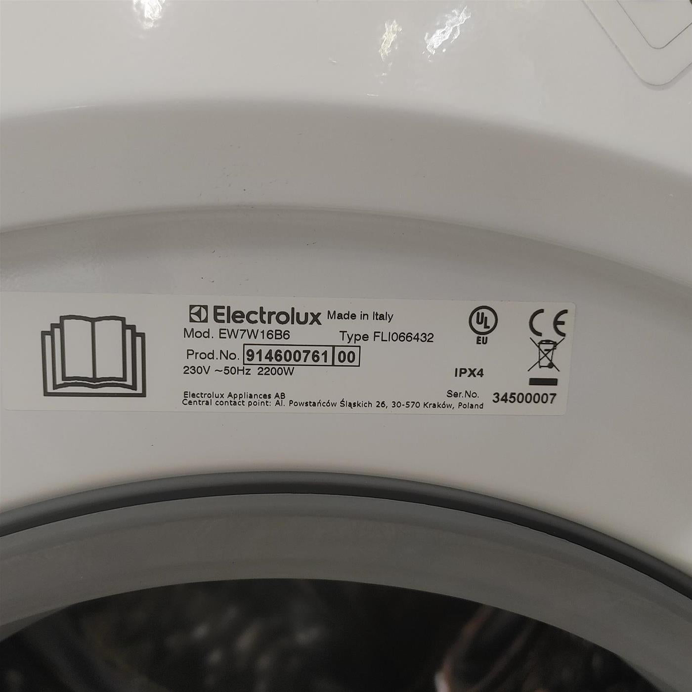 Lavasciuga Electrolux EW7W16B6 10/6 Kg