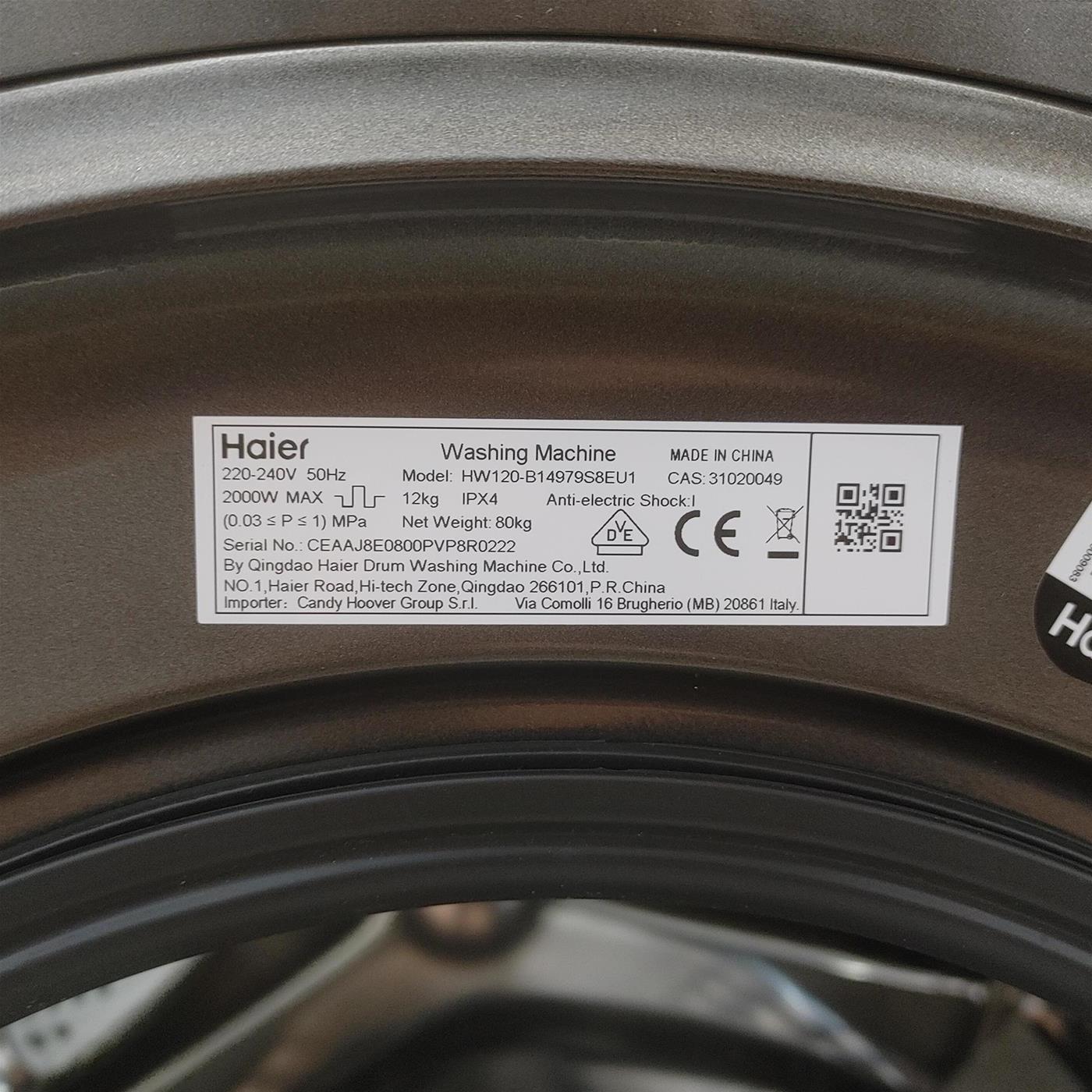 Lavatrice Haier I-PRO SERIES 7 PLUS HW120-B14979SEUIT 12 Kg