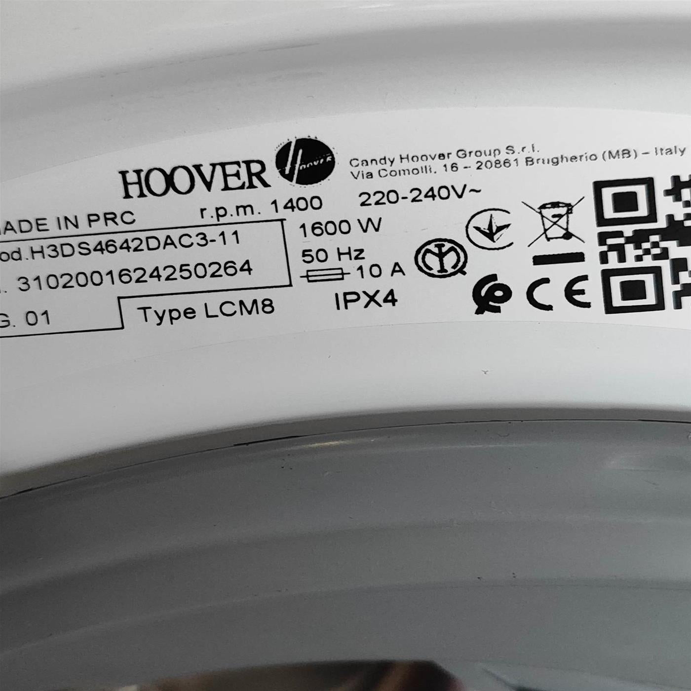 Lavasciuga Hoover H3DS4642DAC3-11 da Incasso 6/4 Kg