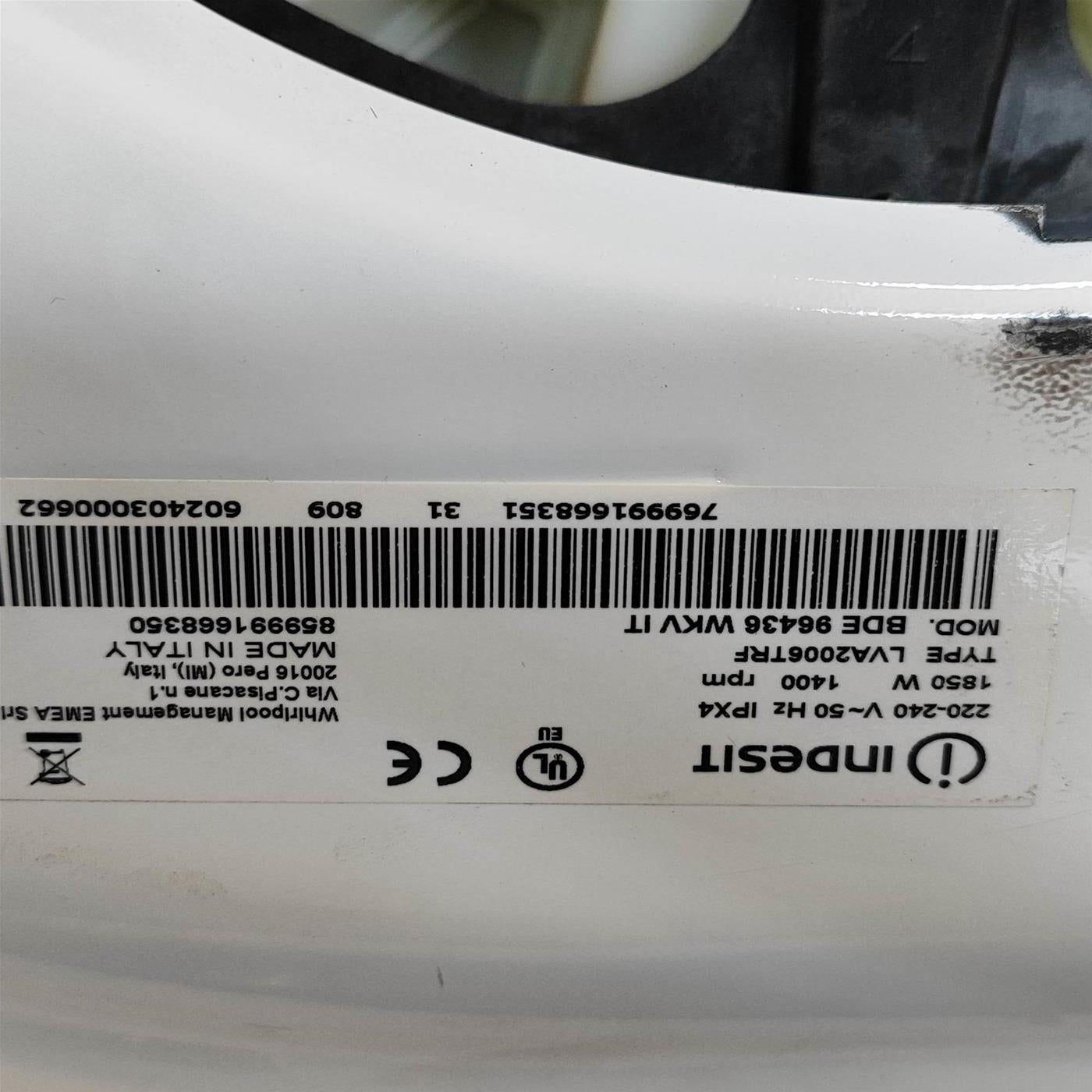 Lavasciuga Indesit BDE 96436 WKV IT 9/6 Kg