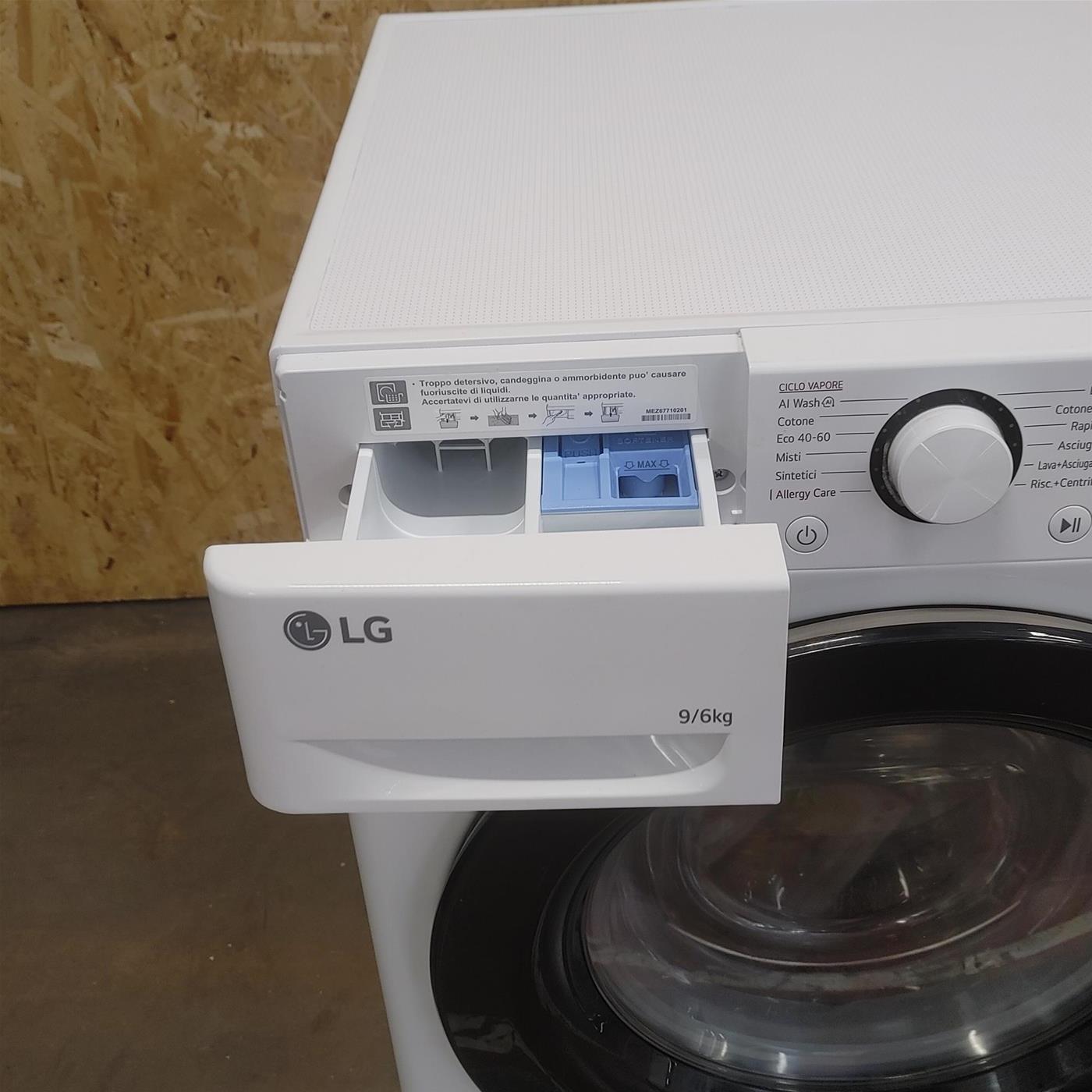 Lavasciuga intelligente LG D4R3009NSWB AI DD Eco Hybrid 9/6 Kg