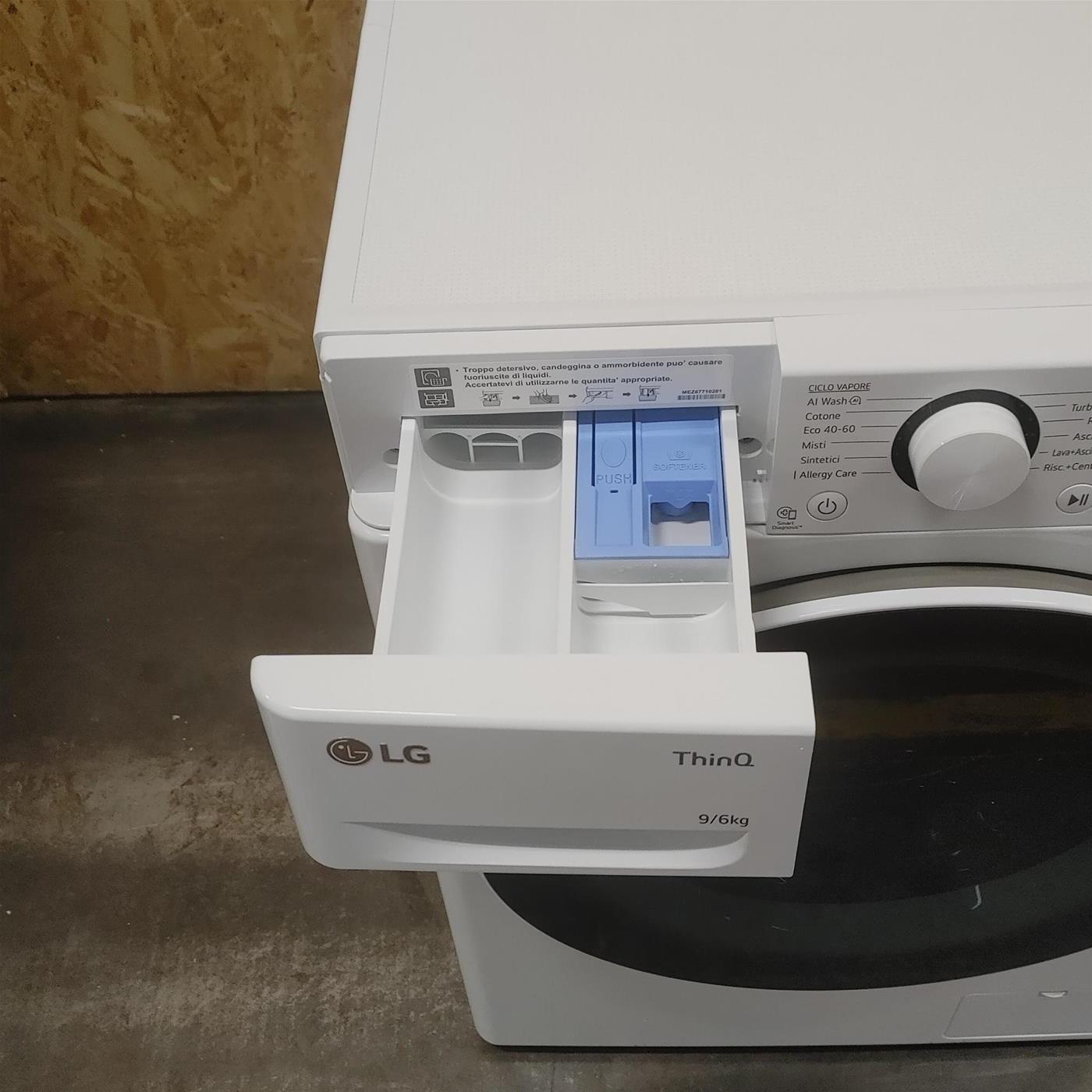Lavasciuga intelligente LG D4R3009NSWB AI DD Eco Hybrid 9/6 Kg