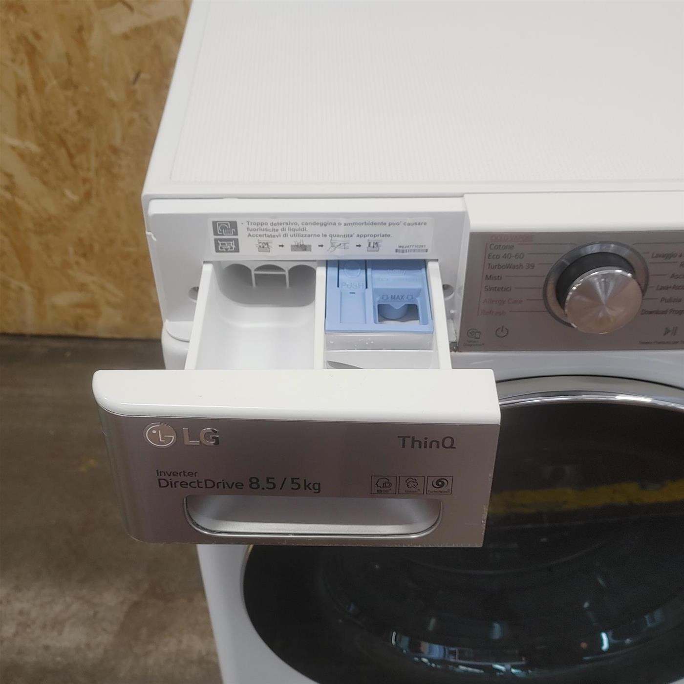 Lavasciuga intelligente LG F2DV9S8H2E Slim Vapore TurboWash 360 8,5/5Kg