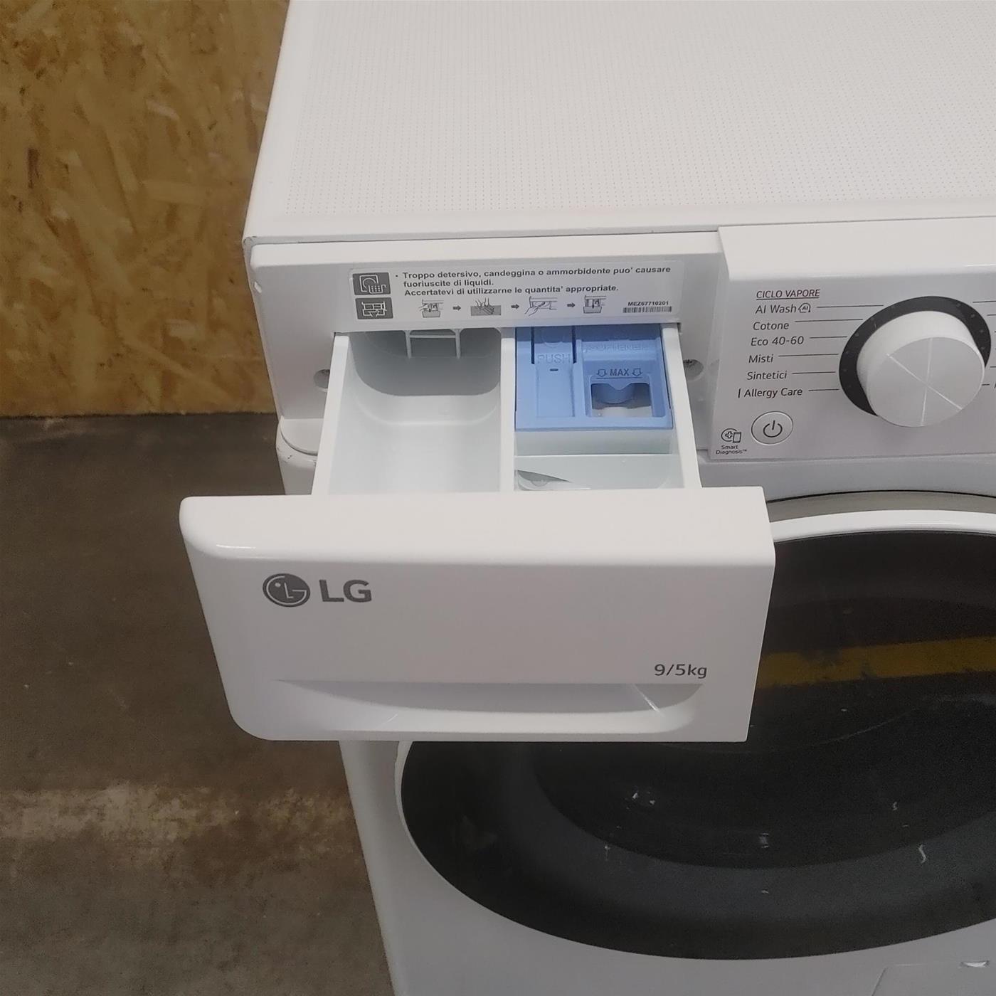 Lavasciuga slim LG D2R5S09TSWW AI DD 9/5kg