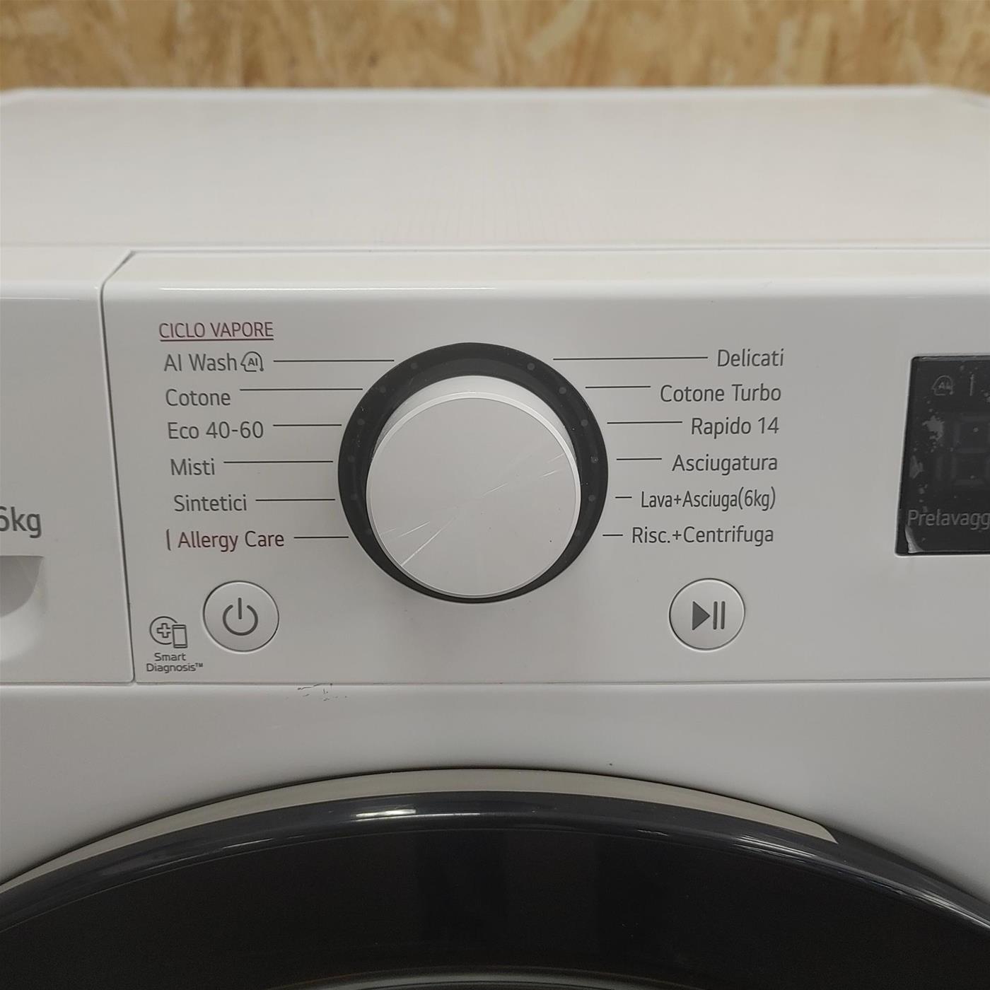 Lavasciuga intelligente LG D4R3009NSWB  AI DD Eco Hybrid 9/6Kg