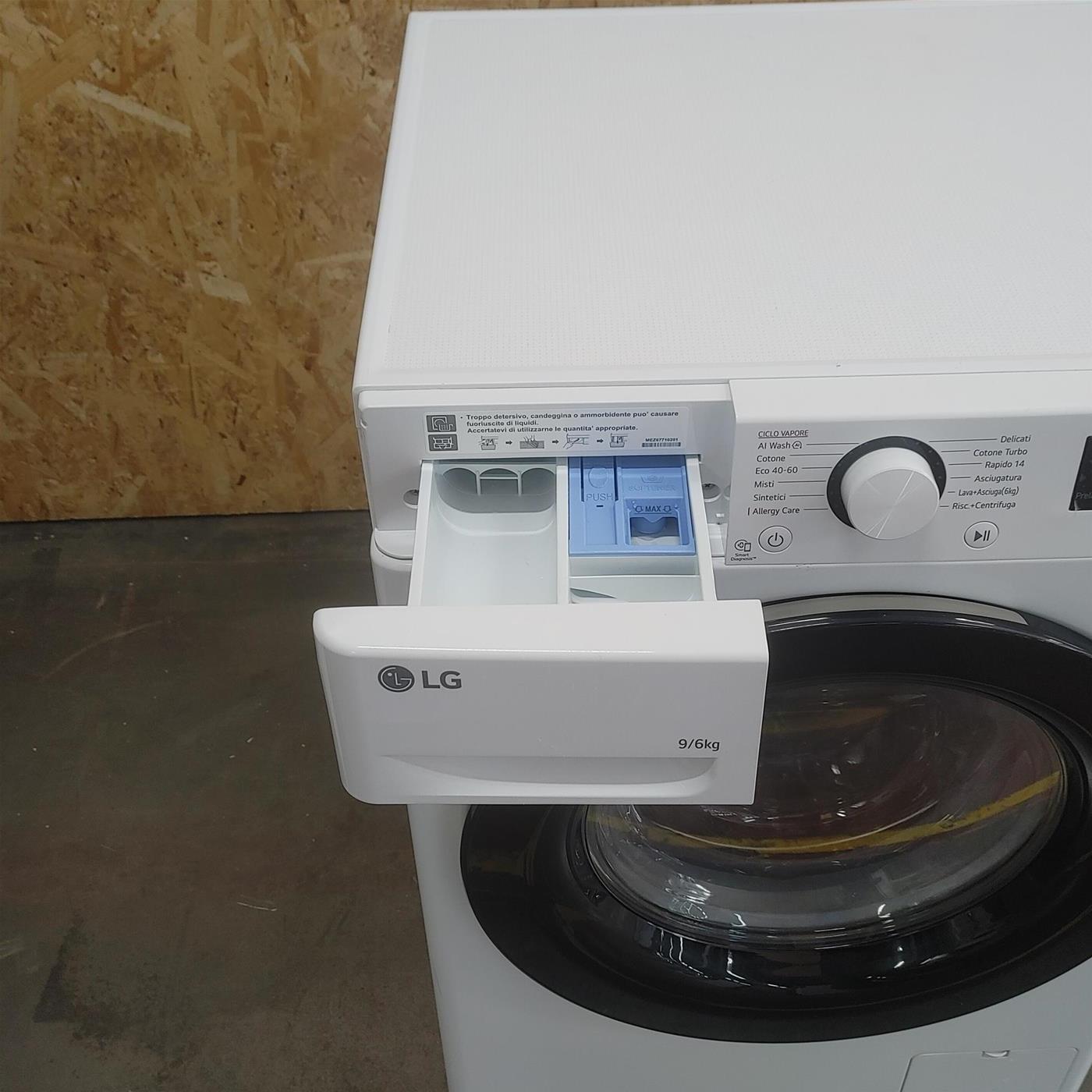 Lavasciuga intelligente LG D4R3009NSWB  AI DD Eco Hybrid 9/6Kg