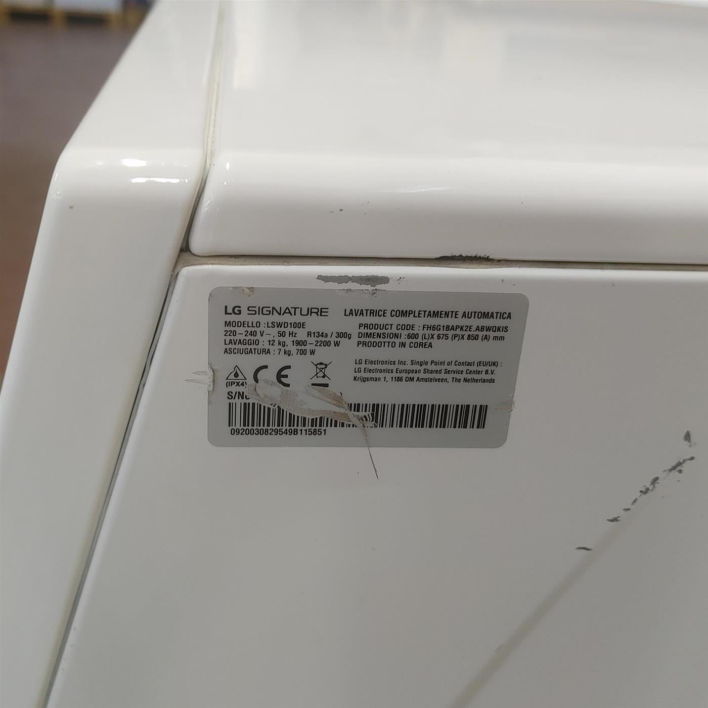 Lavasciuga LG SIGNATURE LSWD100E AI DD  12/7kg