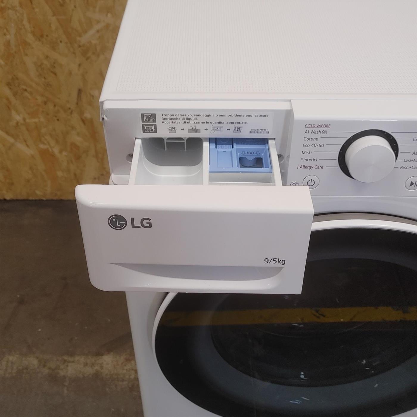 Lavasciuga slim LG D2R5S09TSWW 9/5Kg AI DD