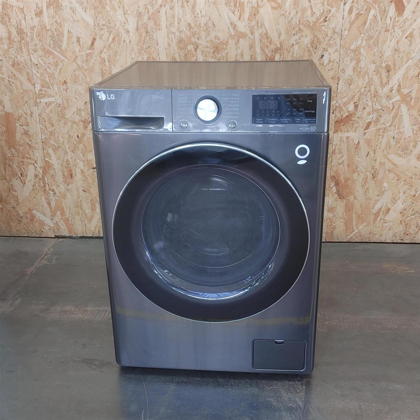 LG F4DV710H2SE Lavasciuga Intelligente AIDD 10,5/7 kg Vapore TurboWash 360 1400 Giri/min Carica frontale Classe E