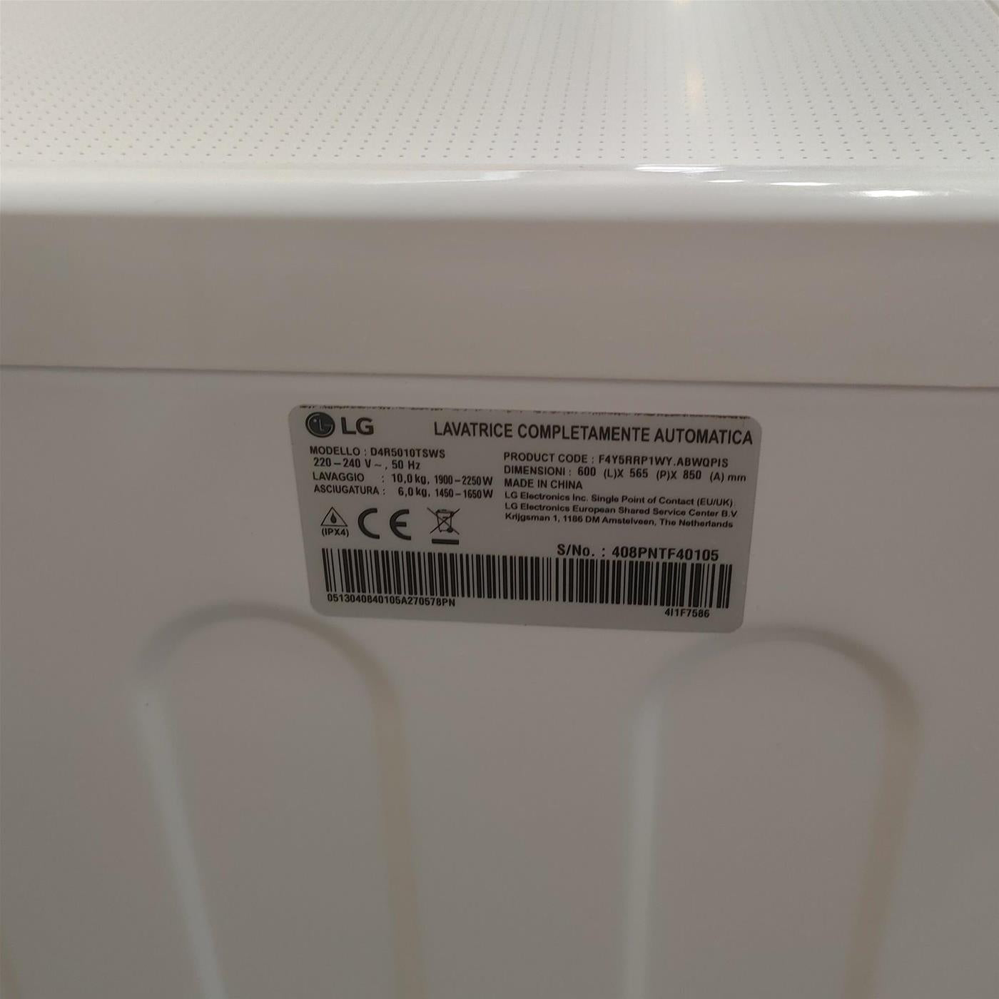 Lavasciuga LG D4R5010TSWS AI DD 10/6kg
