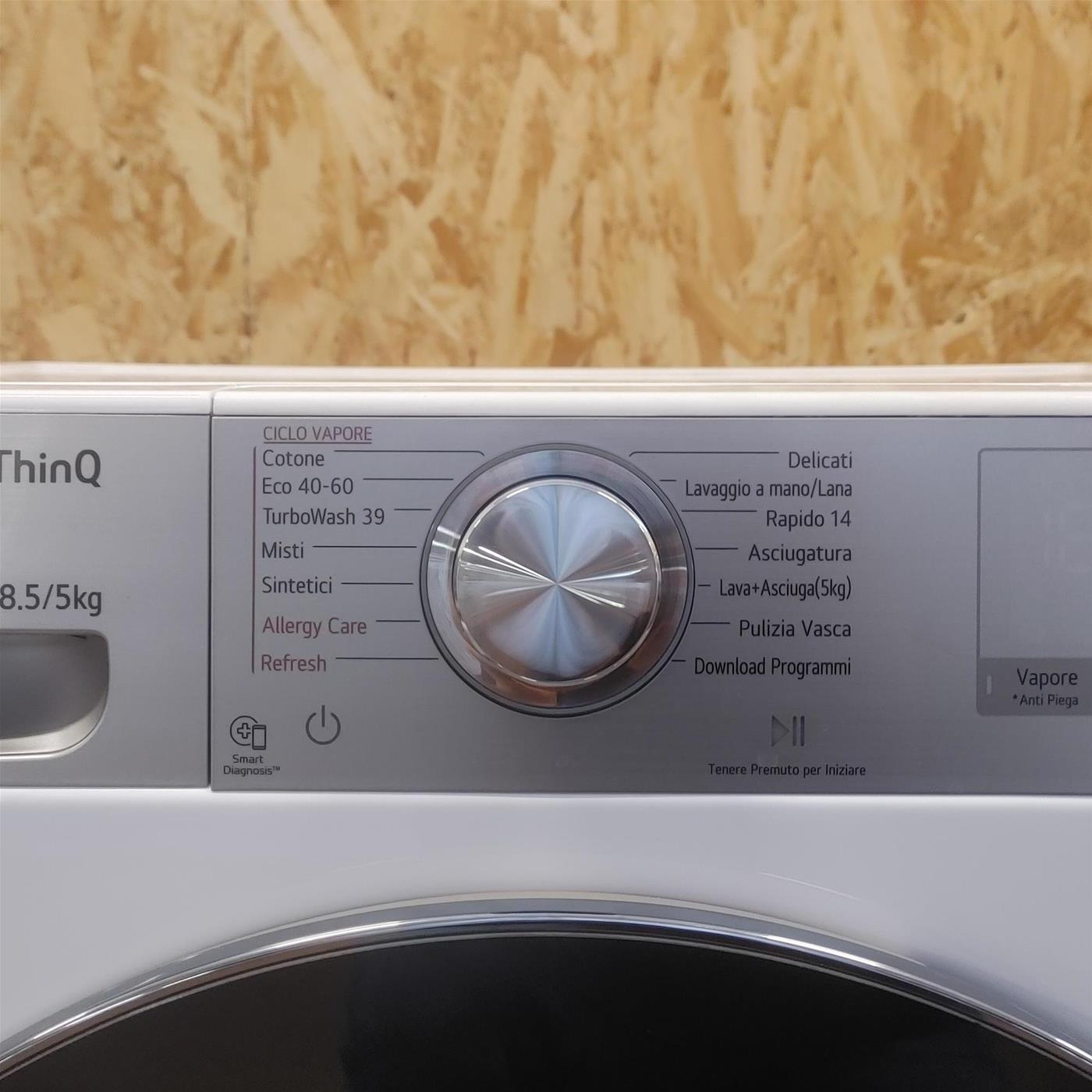 Lavasciuga intelligente LG F2DV9S8H2E Slim Vapore TurboWash 360 8.5/5 Kg