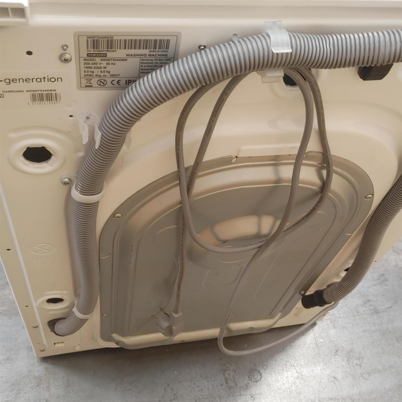 Samsung WD90T534DBW lavatrice asciugatrice Libera installazione Carica frontale Bianco E