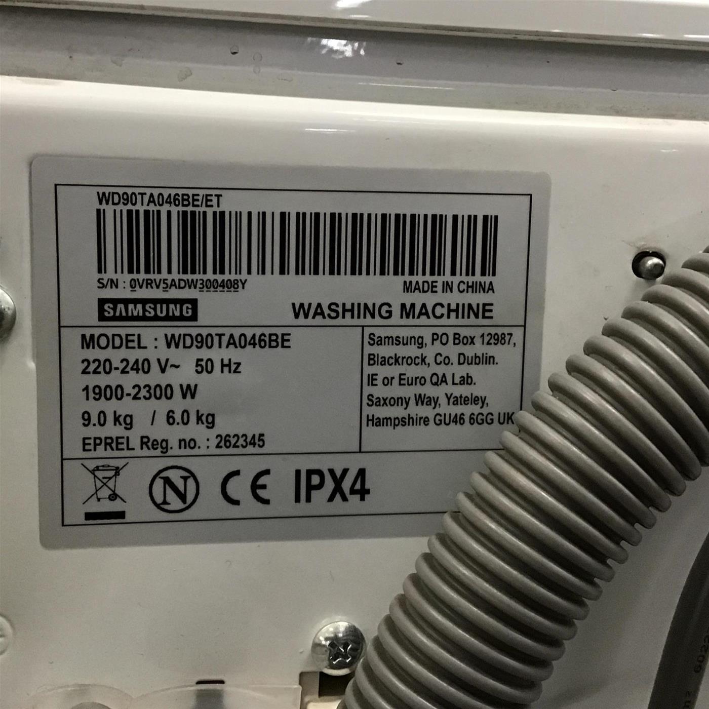 Lavasciuga Samsung Crystal Clean WD90TA046BE/ET 9/6 Kg