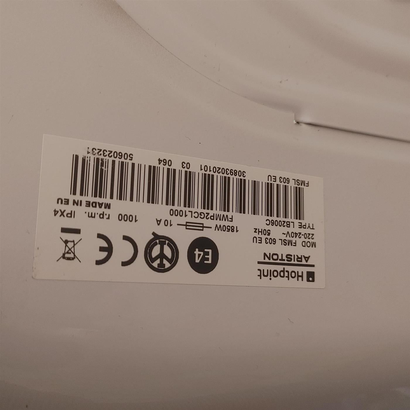 Lavatrice Hotpoint Ariston FMSL 603 EU 6 Kg