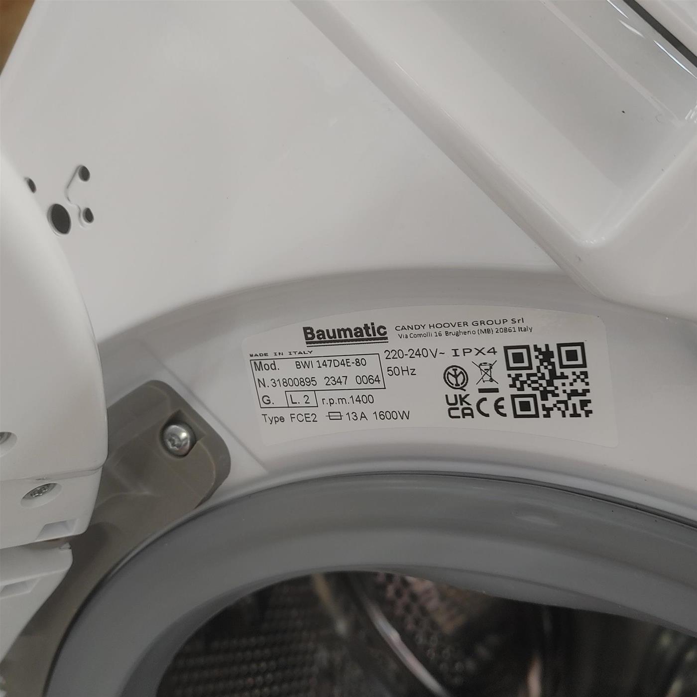 Lavatrice Baumatic BWI 147D4E‑80 7 Kg