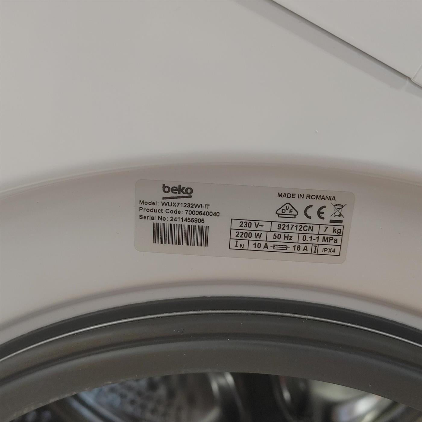 Lavatrice Beko b100 WUX71232WI-IT  7 Kg