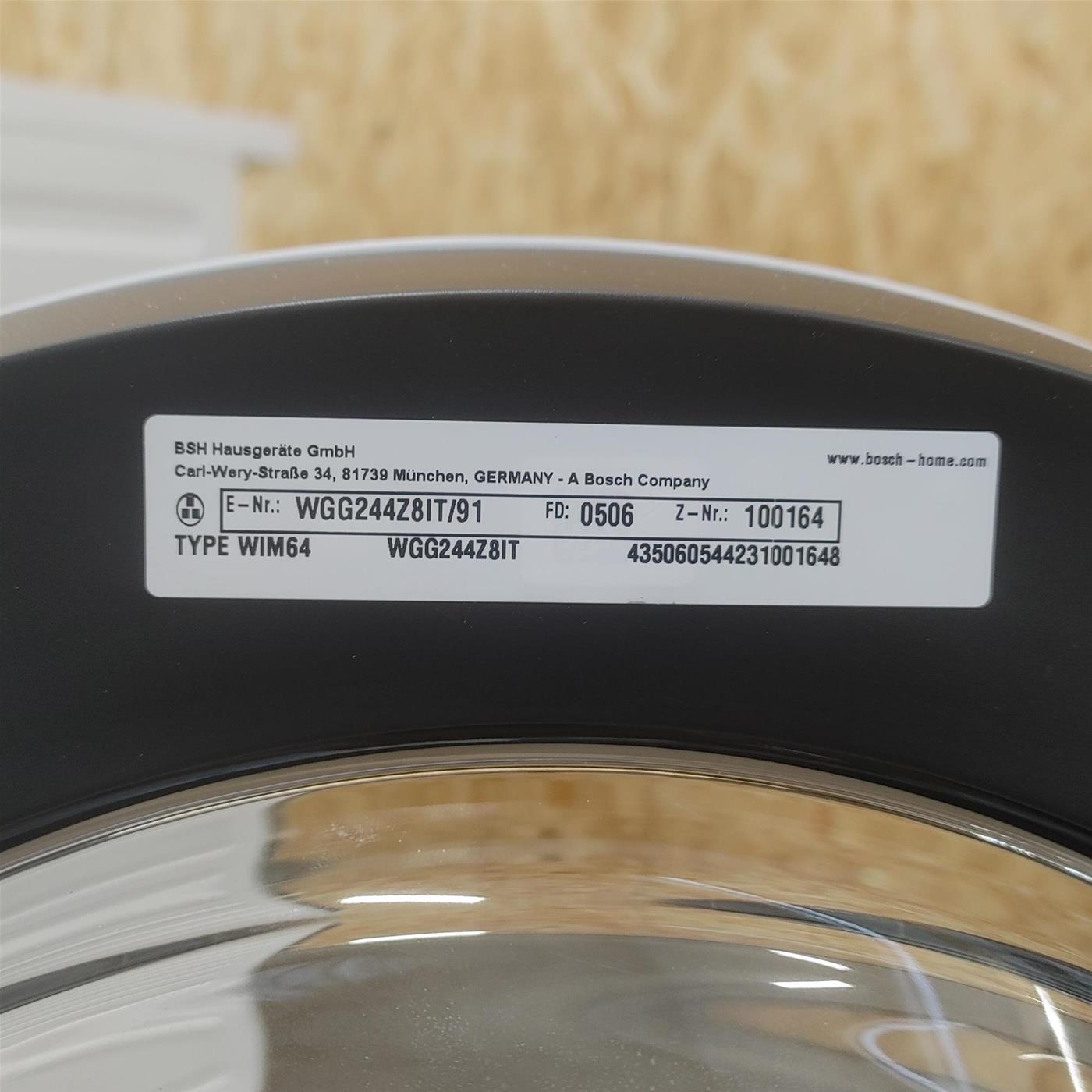 Lavatrice Bosch Serie 6 WGG244Z8AT Classe A 9 Kg