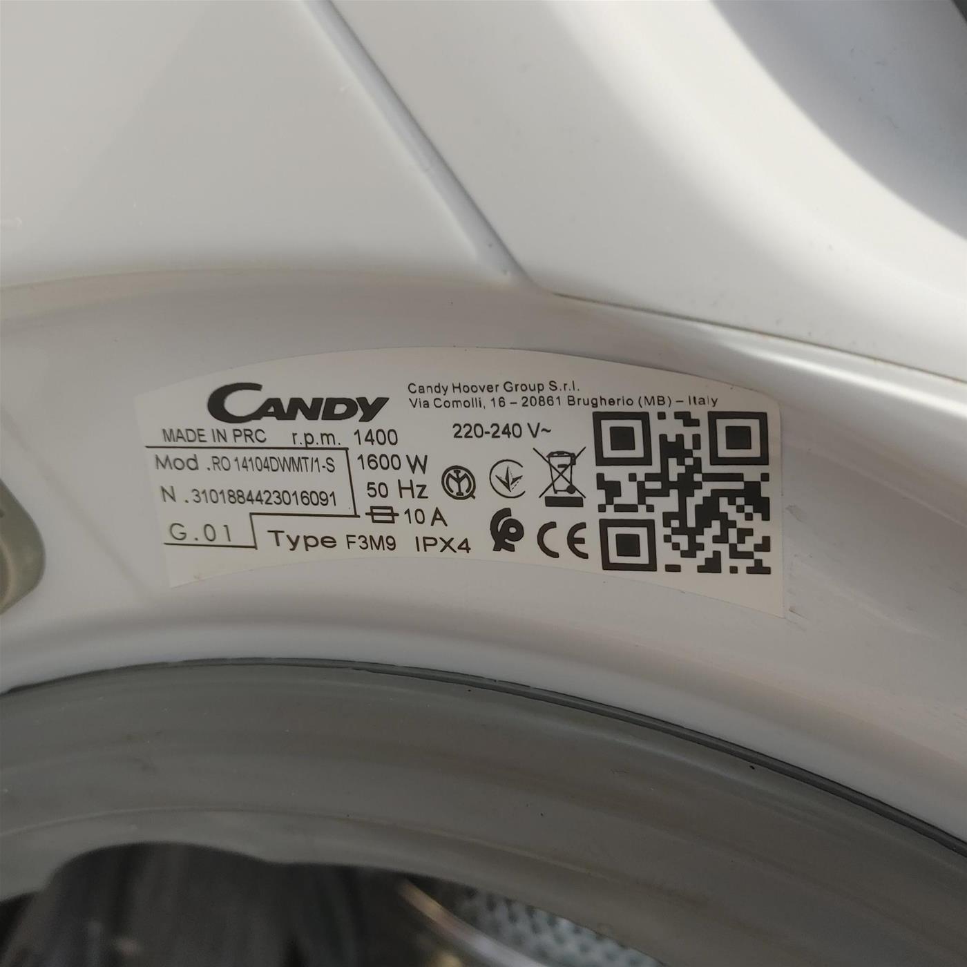 Candy RapidÓ RO 14104DWMT/1-S Lavatrice Caricamento frontale 10 kg 1400 Giri/min Bianco