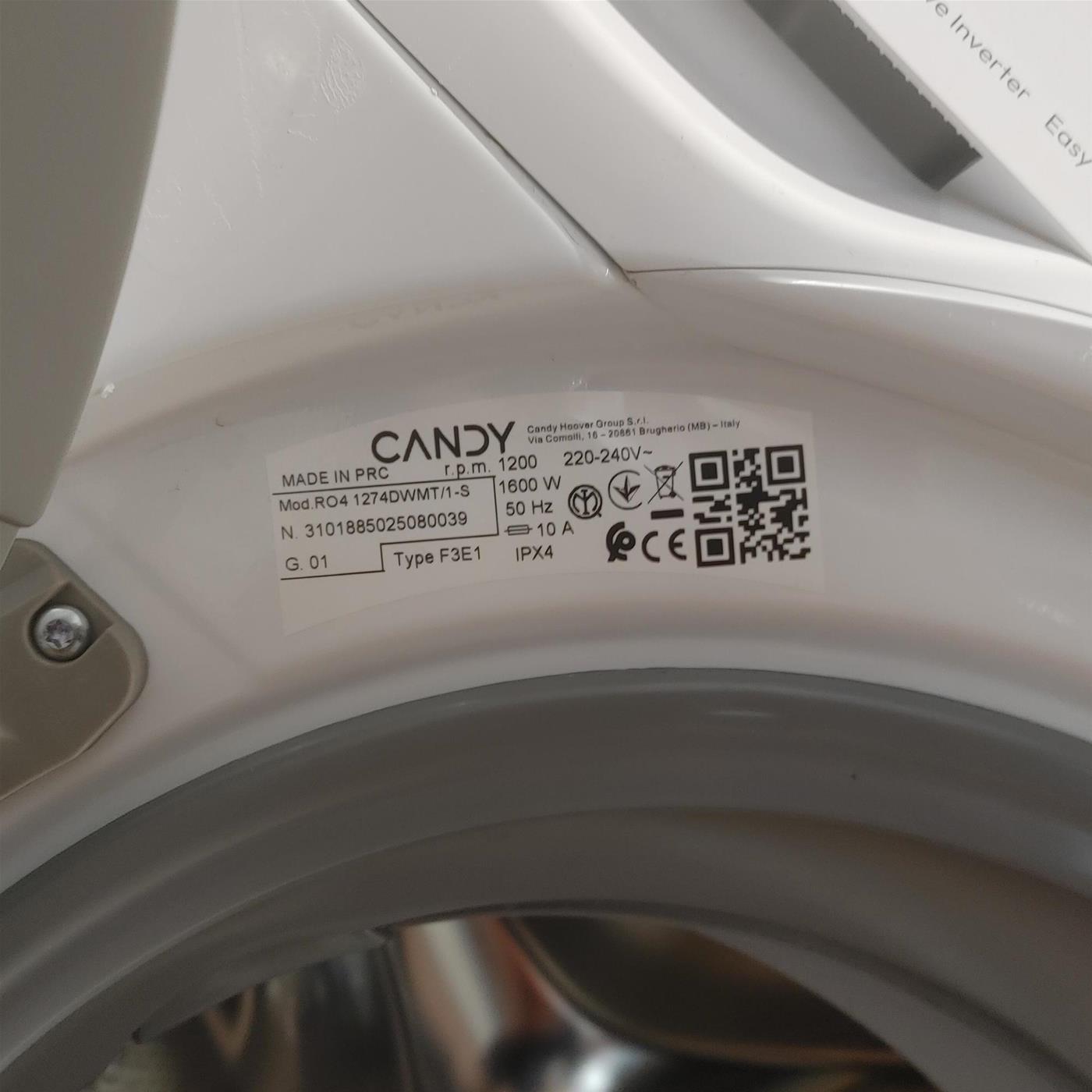 Lavatrice Candy RapidÓ RO4 1274DWMT/1-S 7 Kg