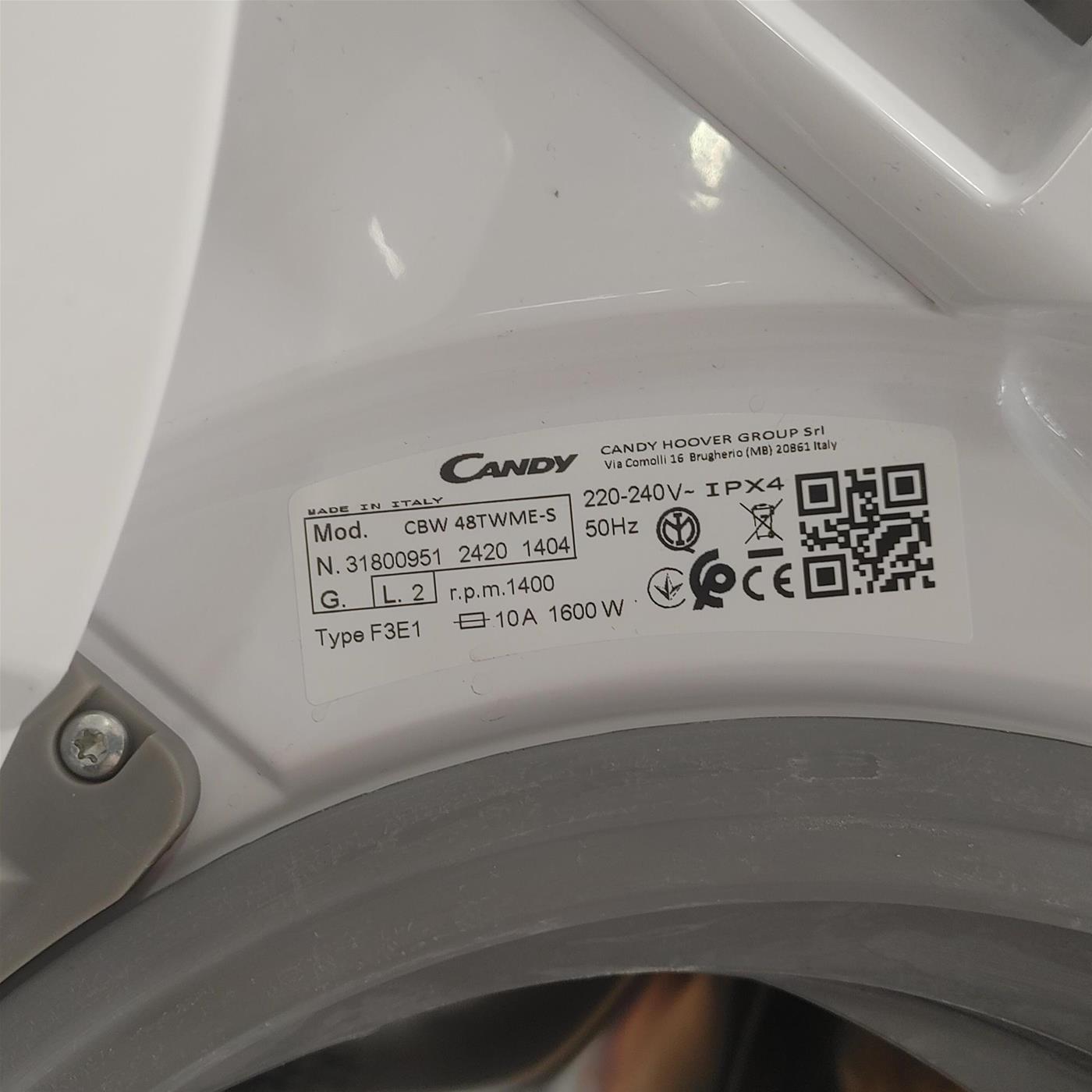 Lavatrice Candy Smart Inverter CBW 48TWME-S 8 Kg