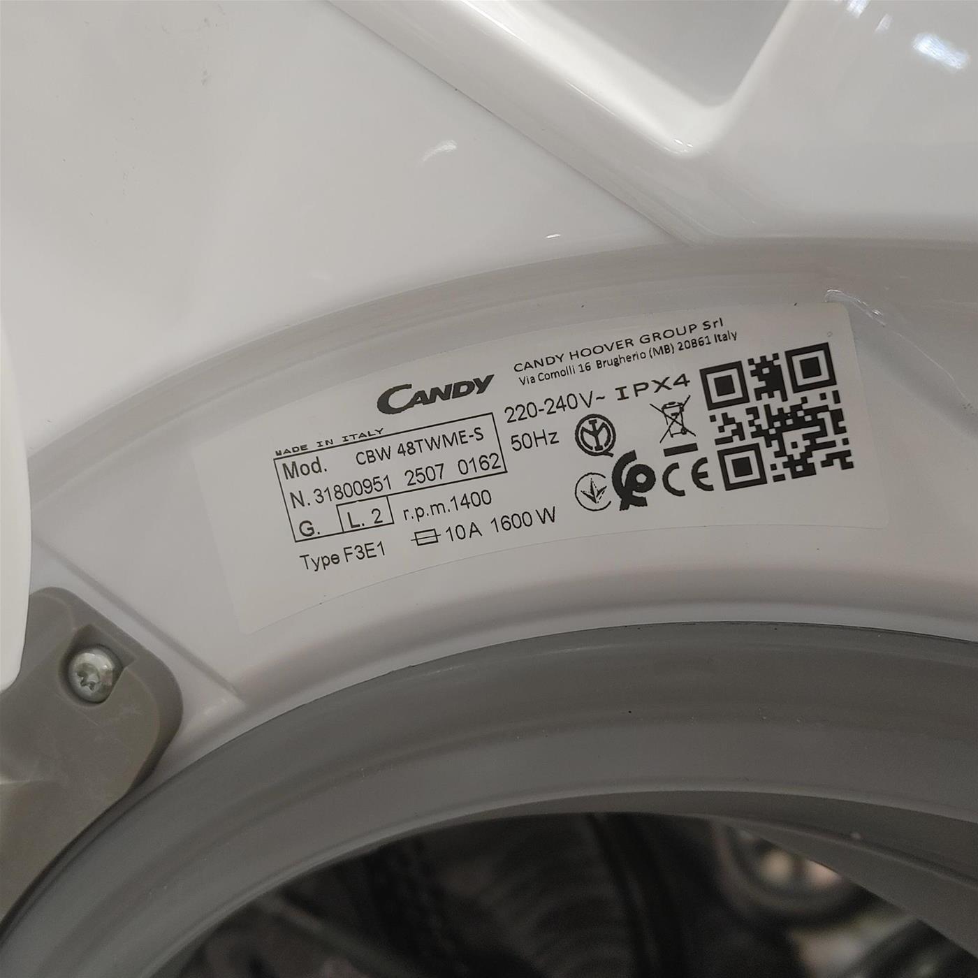 Lavatrice Candy Smart Inverter CBW 48TWME-S 8 Kg