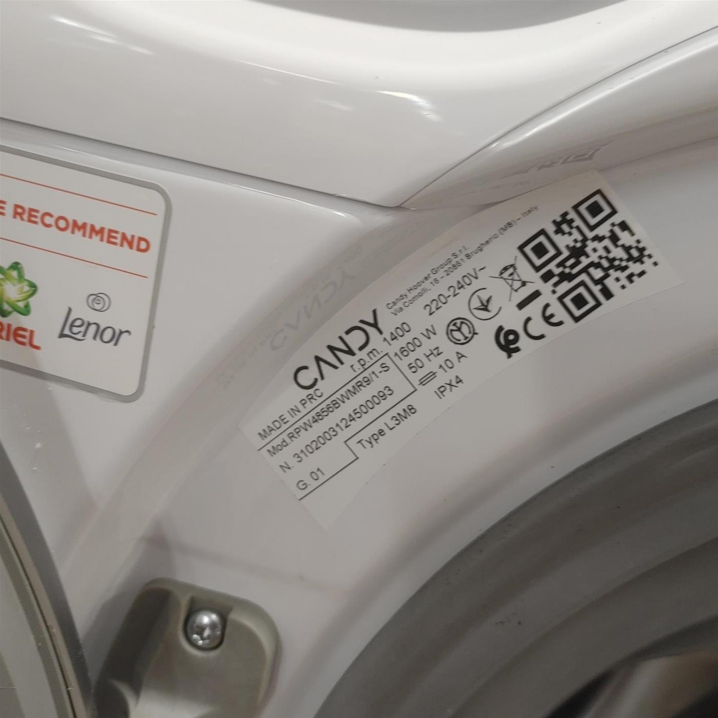 Lavasciuga Candy RapidÓ PRO RPW4856BWMR9/1-S 8/5 Kg