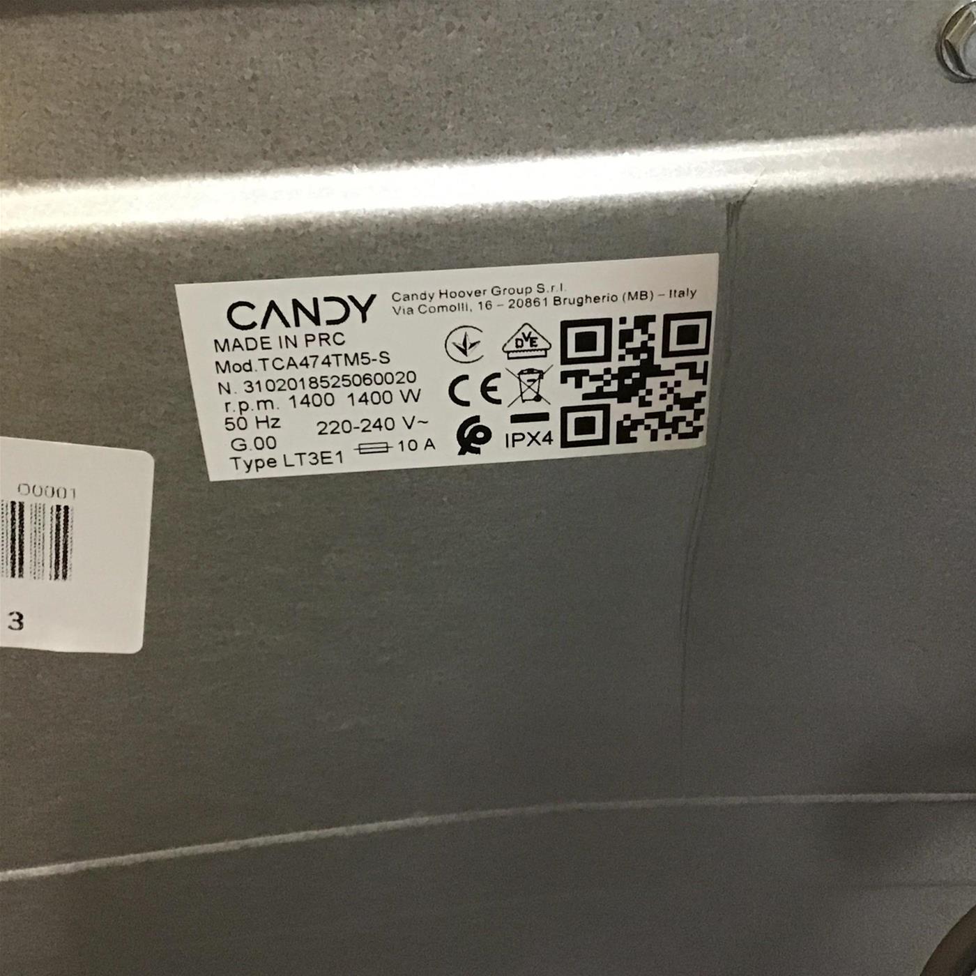 Lavatrice Candy TCA474TM5-S 7 Kg