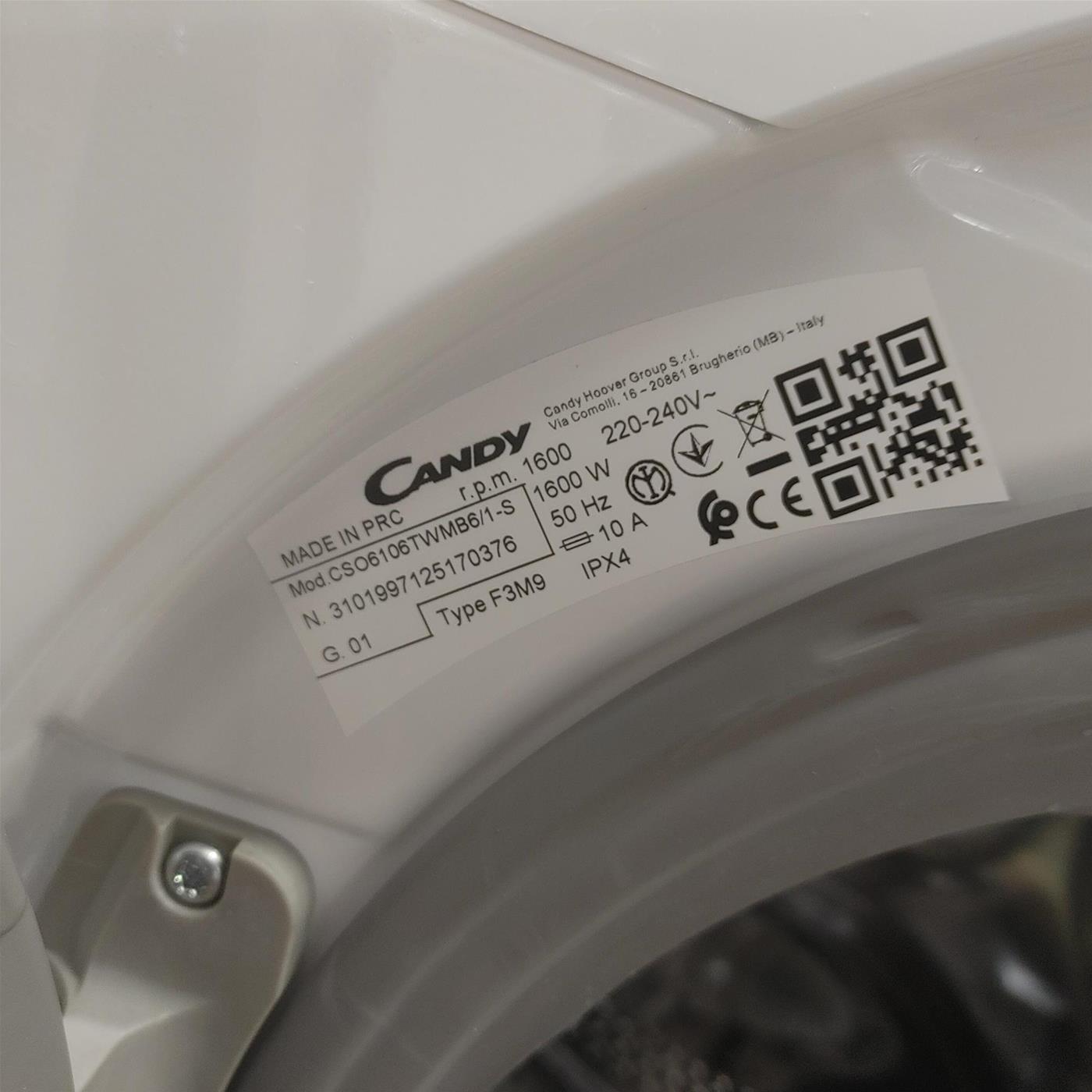 Lavatrice Candy Smart Pro Inverter CSO6106TWMB6/1-S 10 Kg