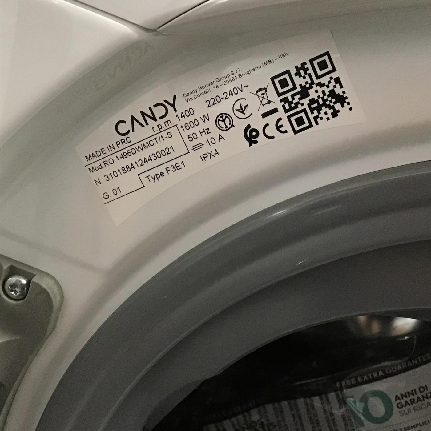 Lavatrice Candy RapidÓ RO 1496DWMCT/1-S 9 Kg