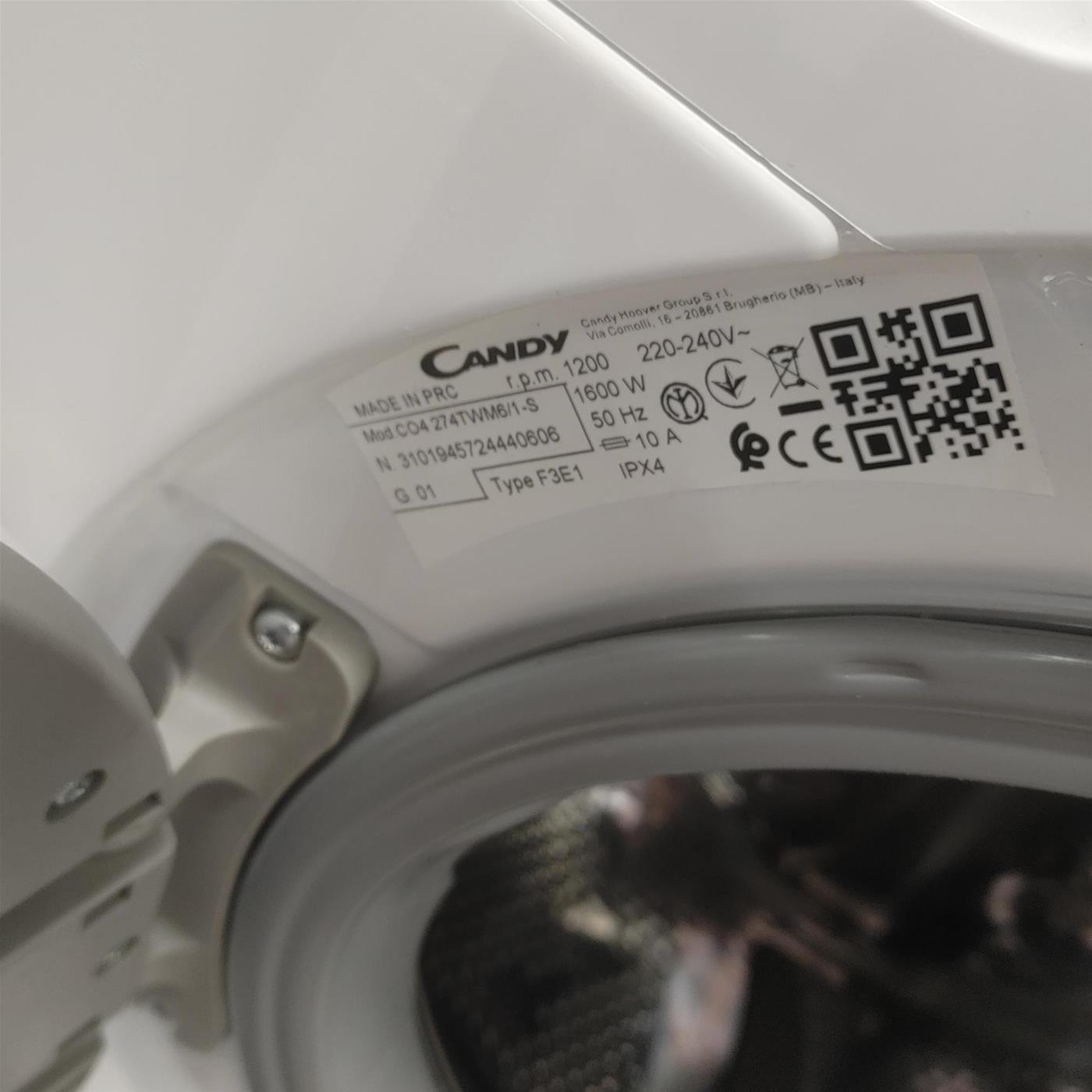 Lavatrice slim Candy Smart Pro Inverter CO4 274TWM6/1-S 7 Kg