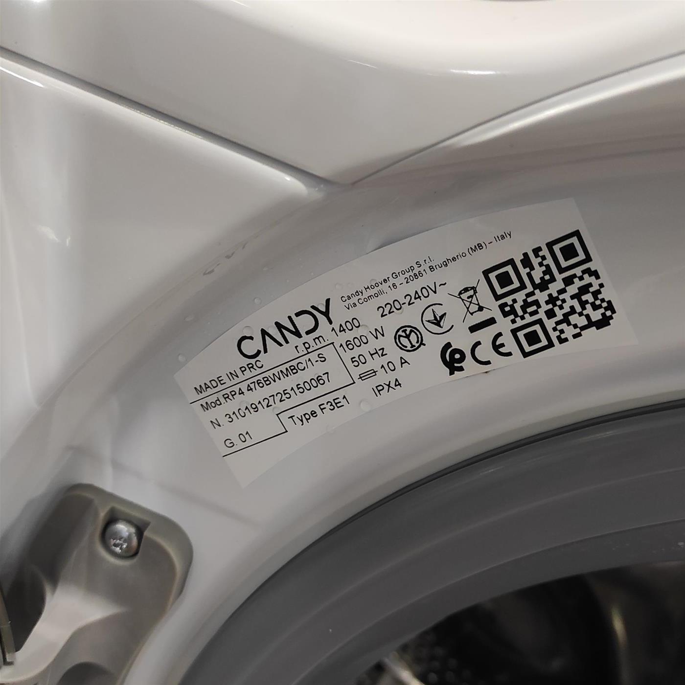Lavatrice Candy RapidÓ PRO RP4 476BWMBC/1-S 7 Kg