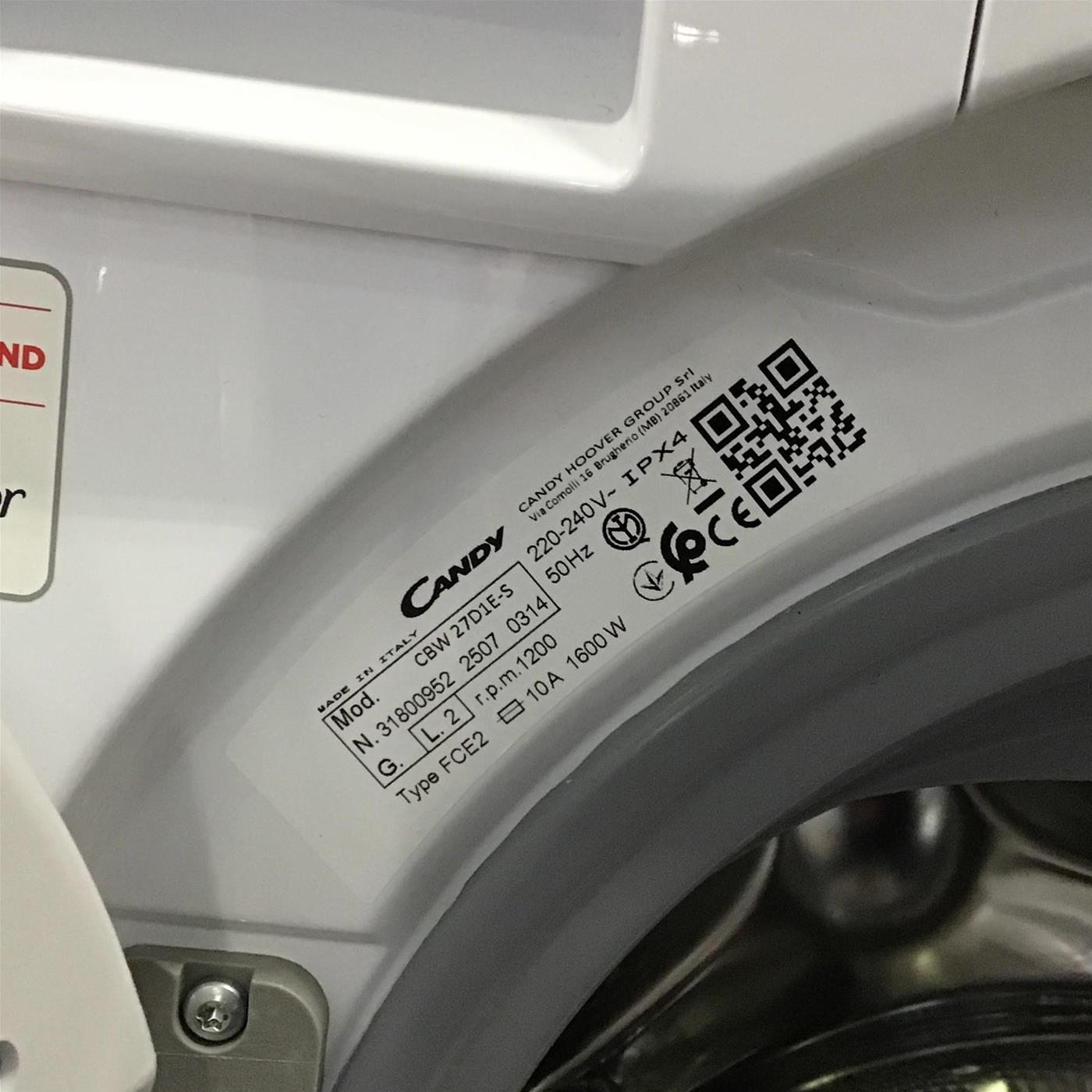 Lavatrice Candy Smart CBW 27D1E-S 7 Kg