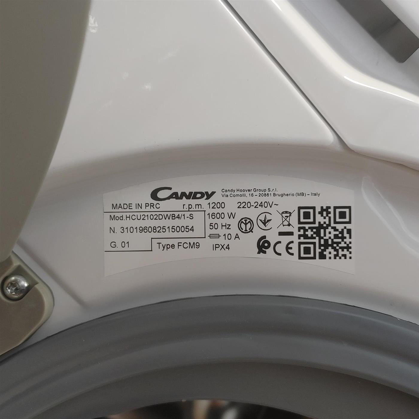 Lavatrice Candy Ultra HCU2102DWB4/1-S 10 Kg