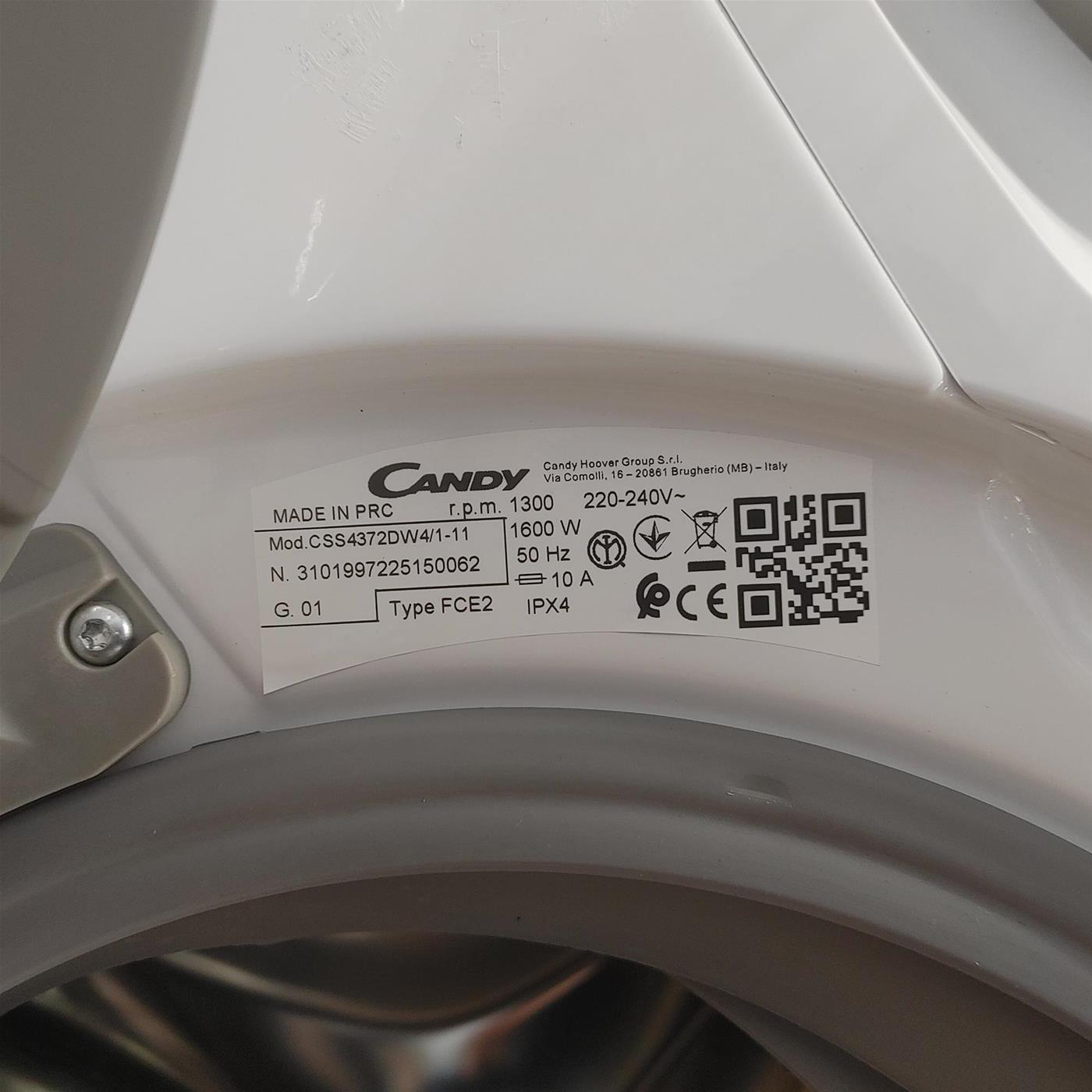 Lavatrice Candy Smart CSS4372DW4/1-11 l 7 Kg