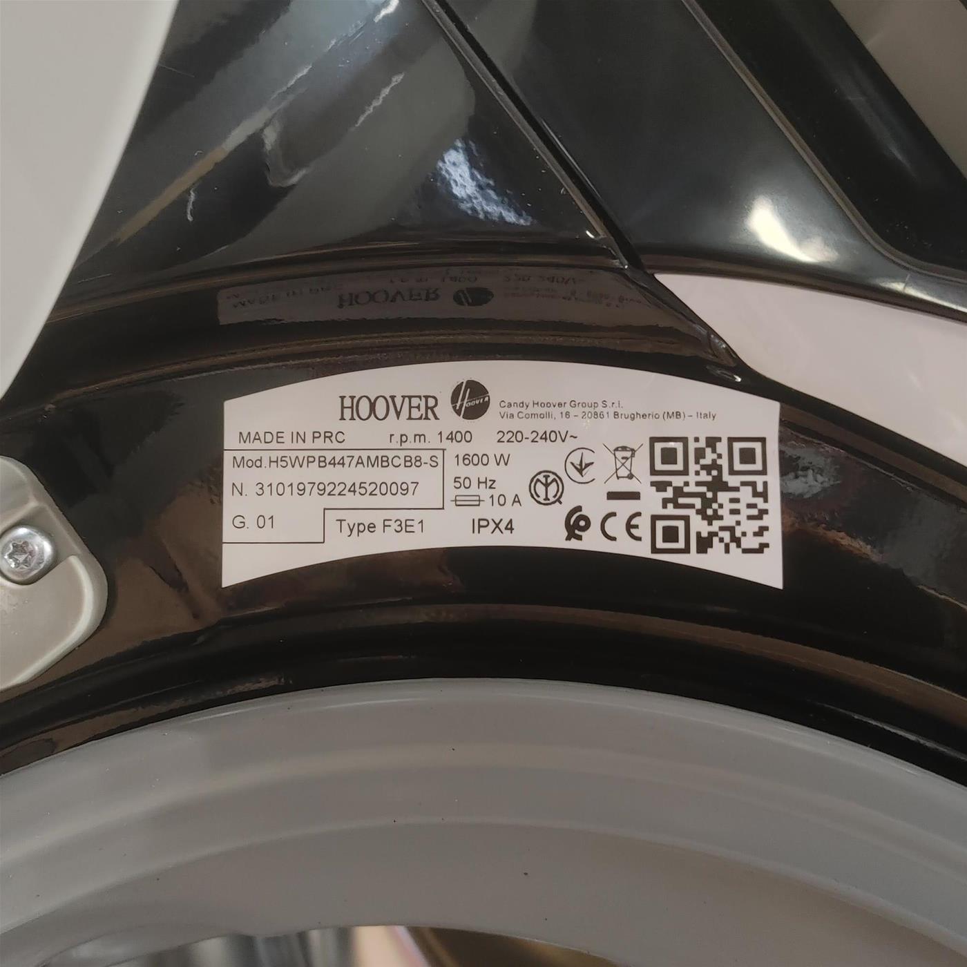 Lavatrice Slim Hoover H5WPB447 AMBCB8-S H-WASH 550 Classe A 7 Kg